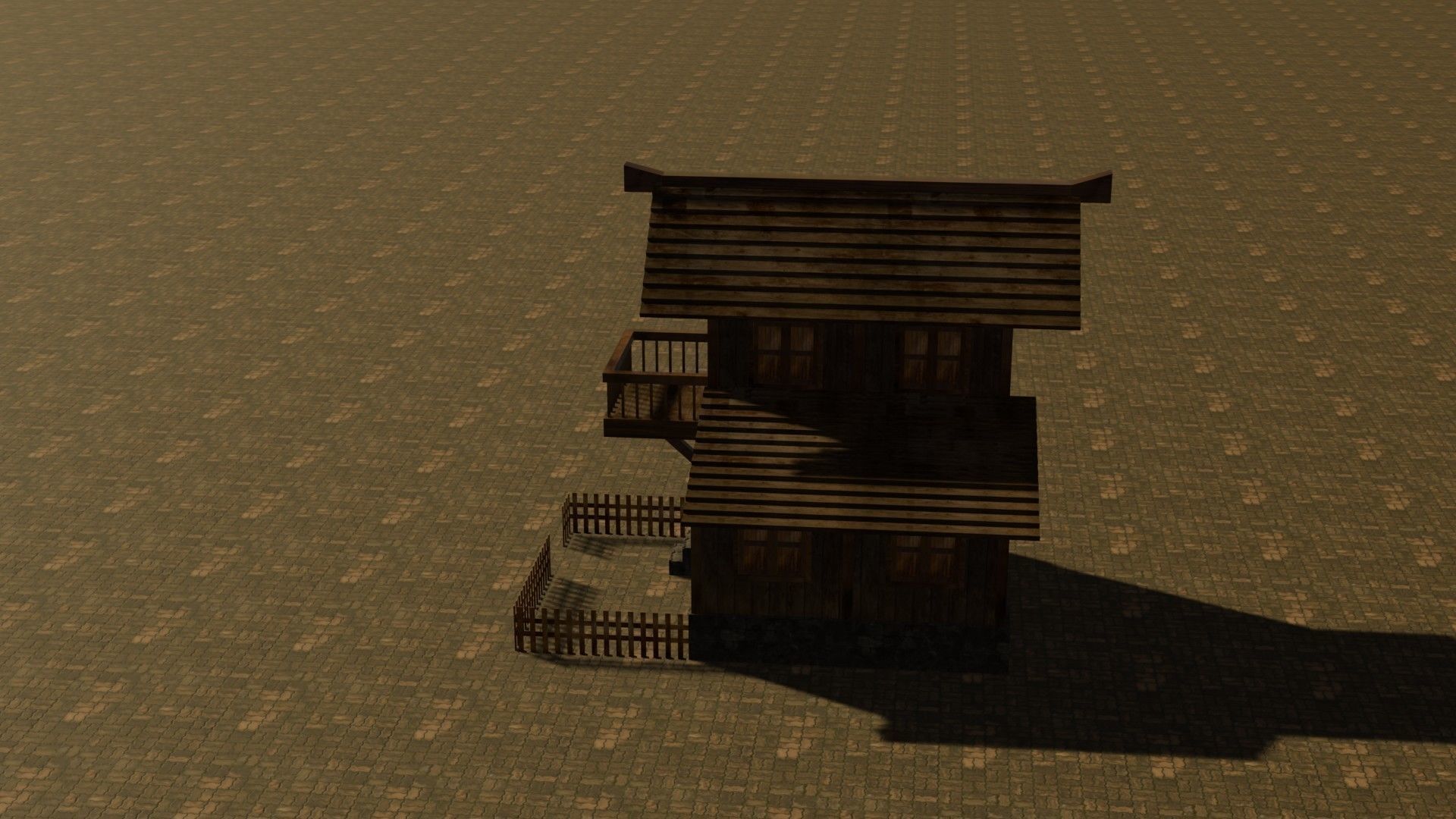 Medieval house nine 6 Low-poly 3D model_9