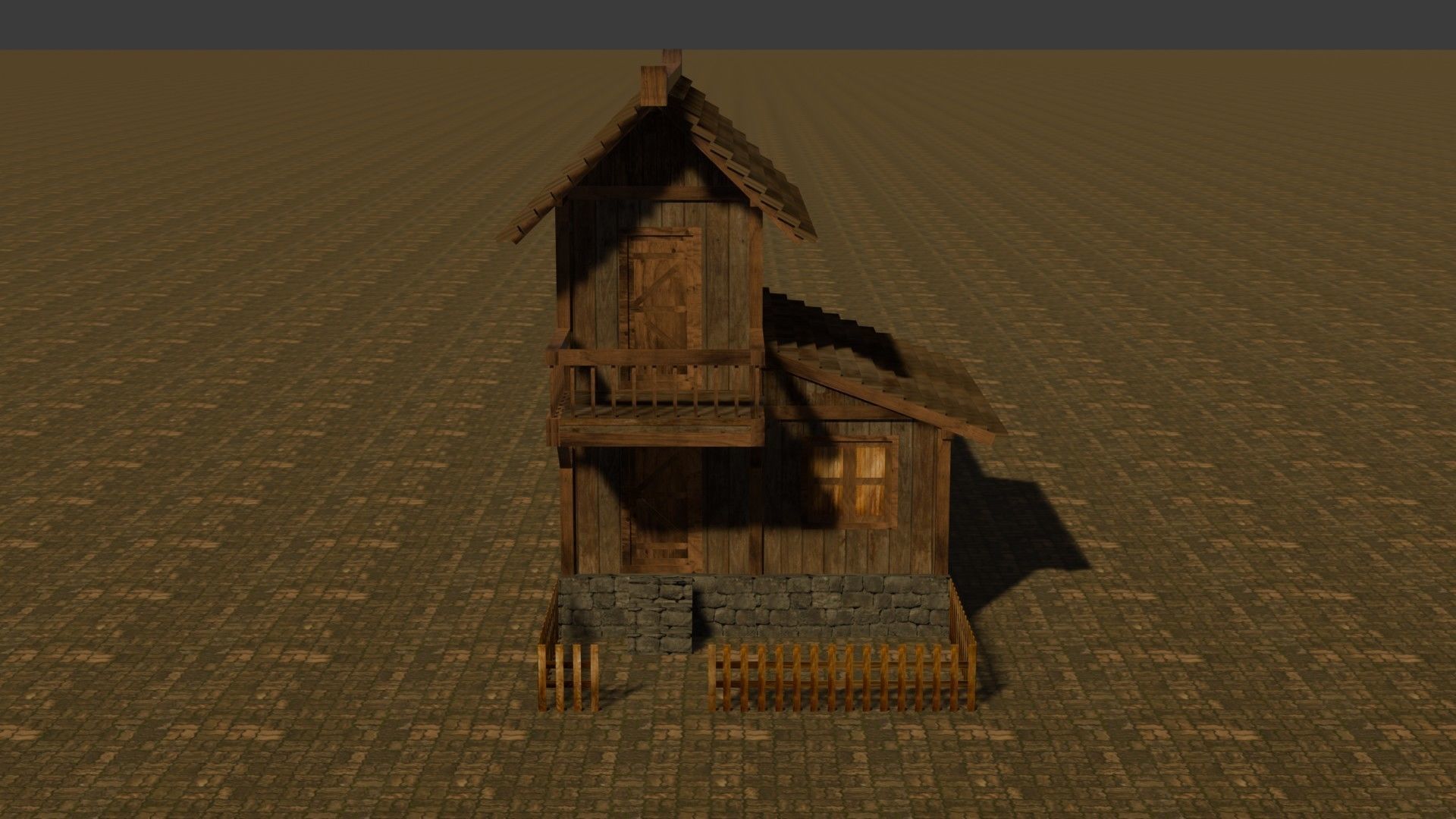 Medieval house nine 6 Low-poly 3D model_1
