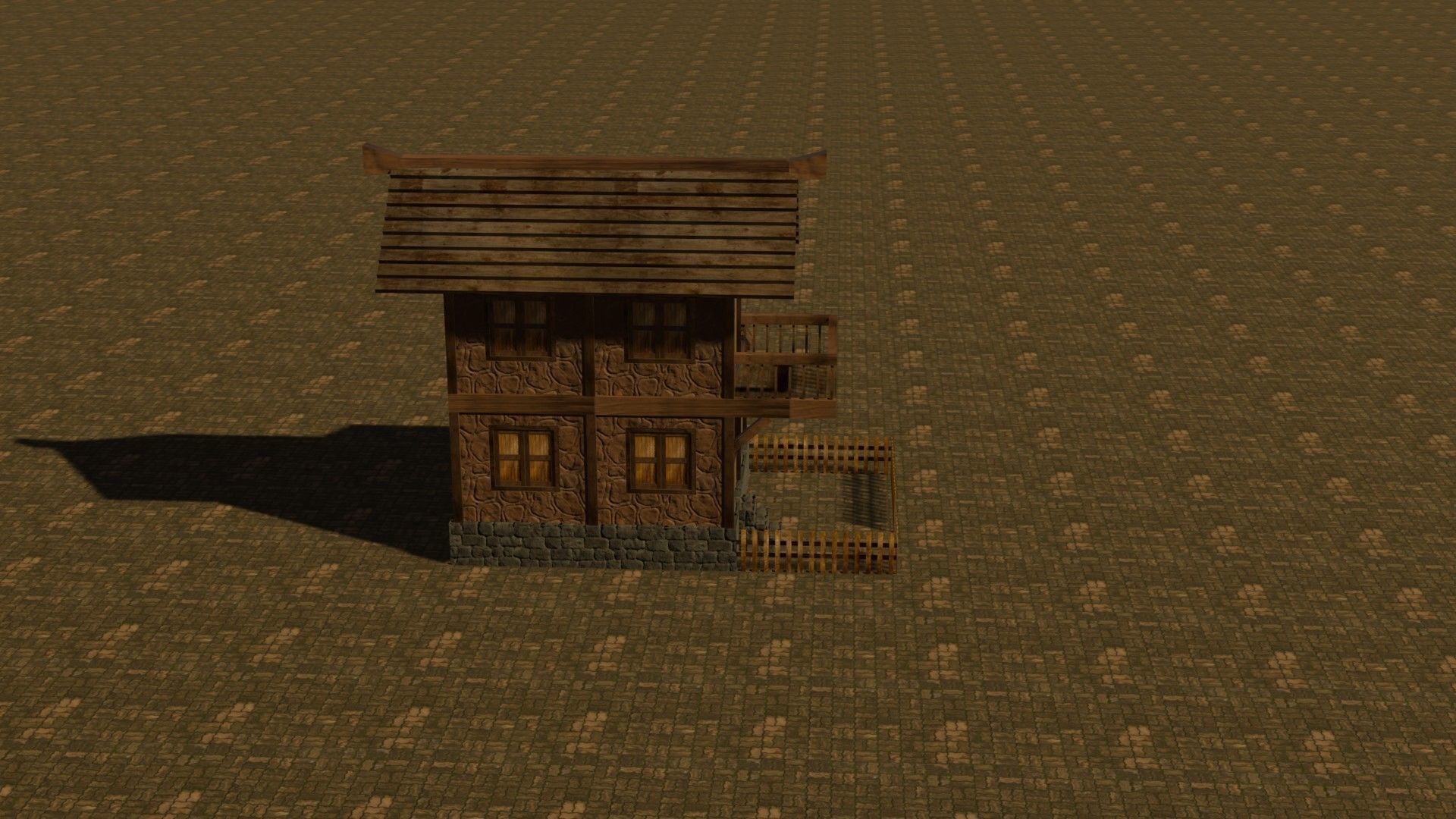 Medieval house nine 5 Low-poly 3D model_6