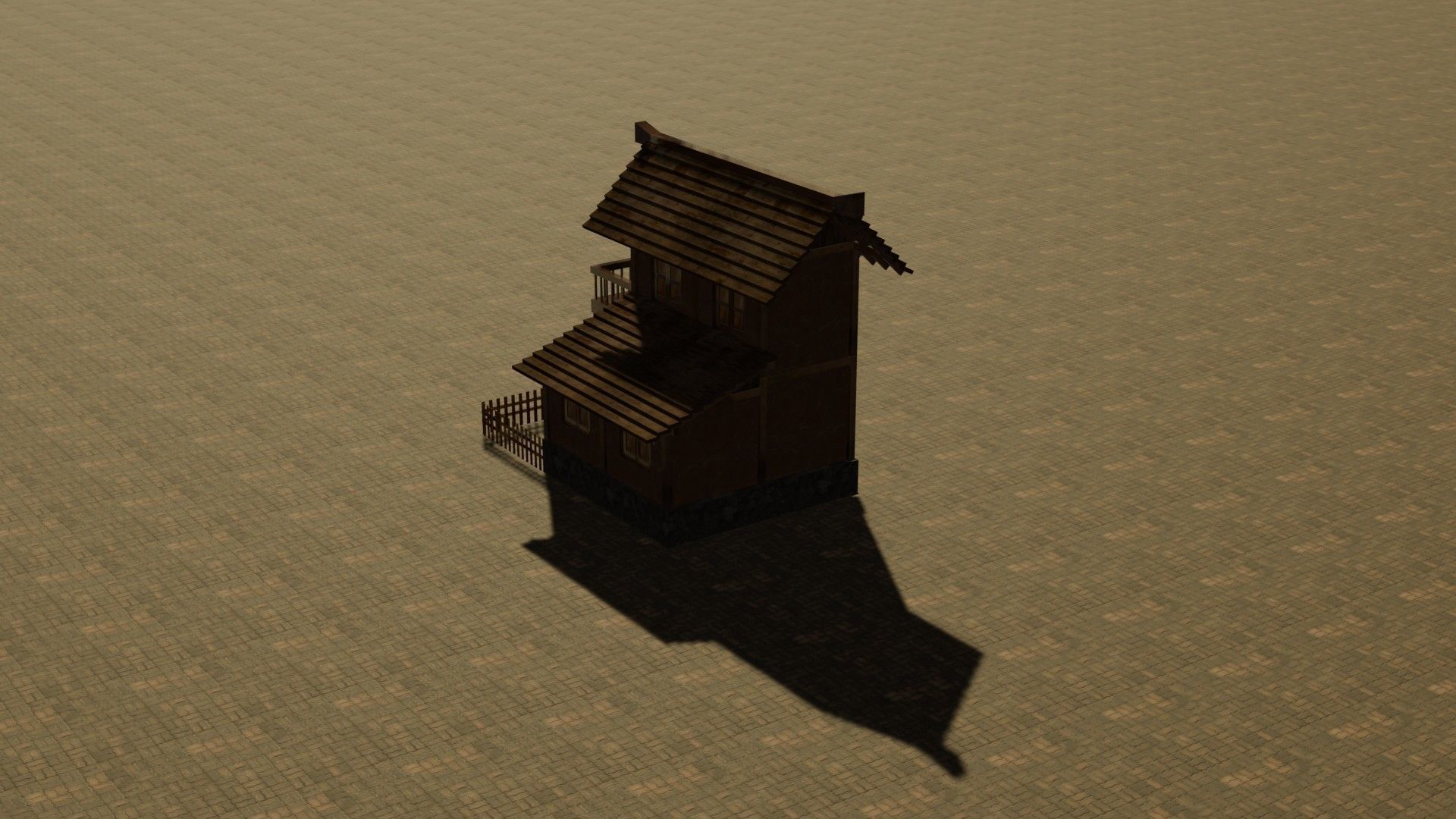 Medieval house nine 5 Low-poly 3D model_8