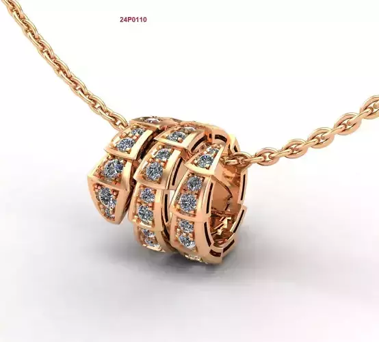 BVL full diamond necklace 3D print model