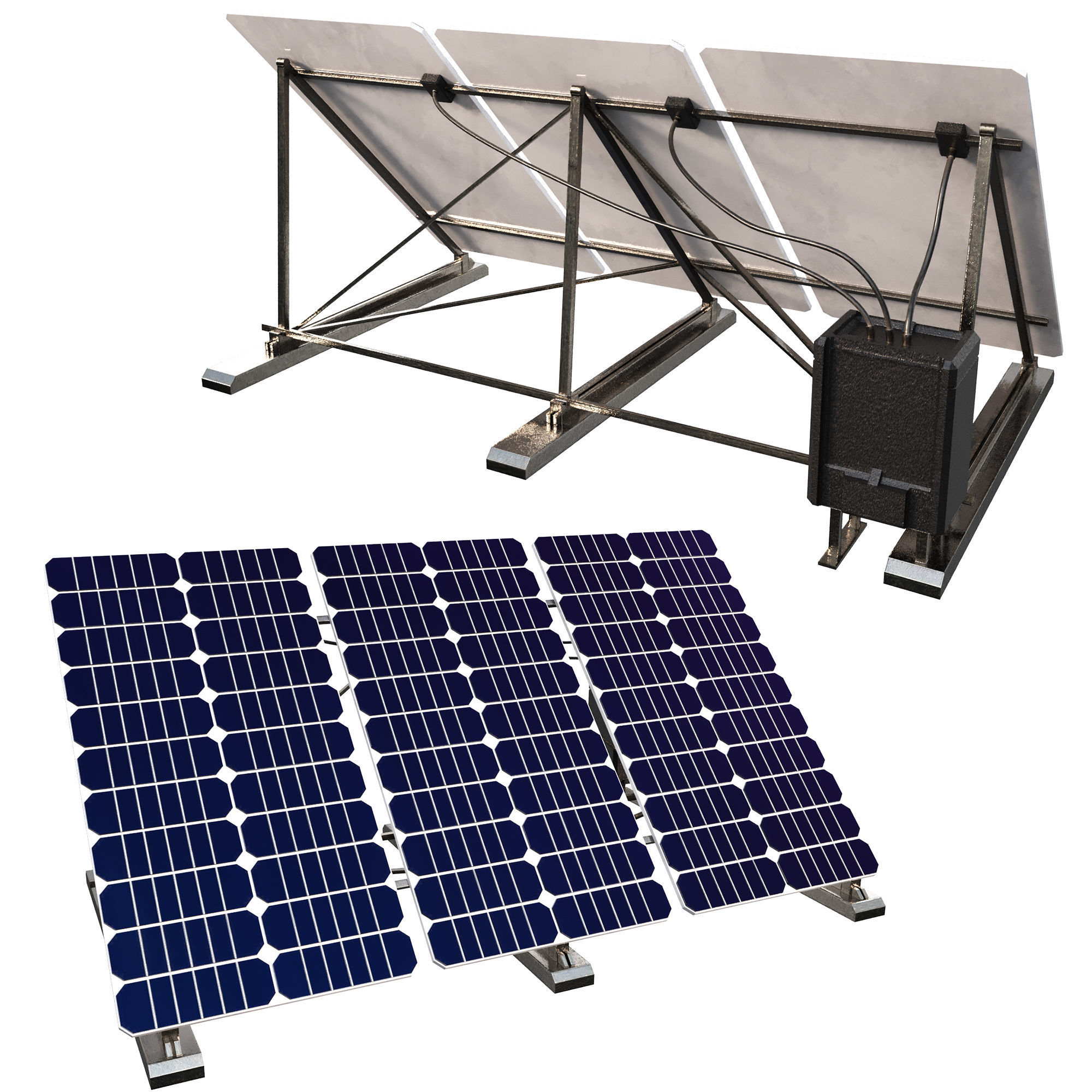 Solar Panel 3D model_2