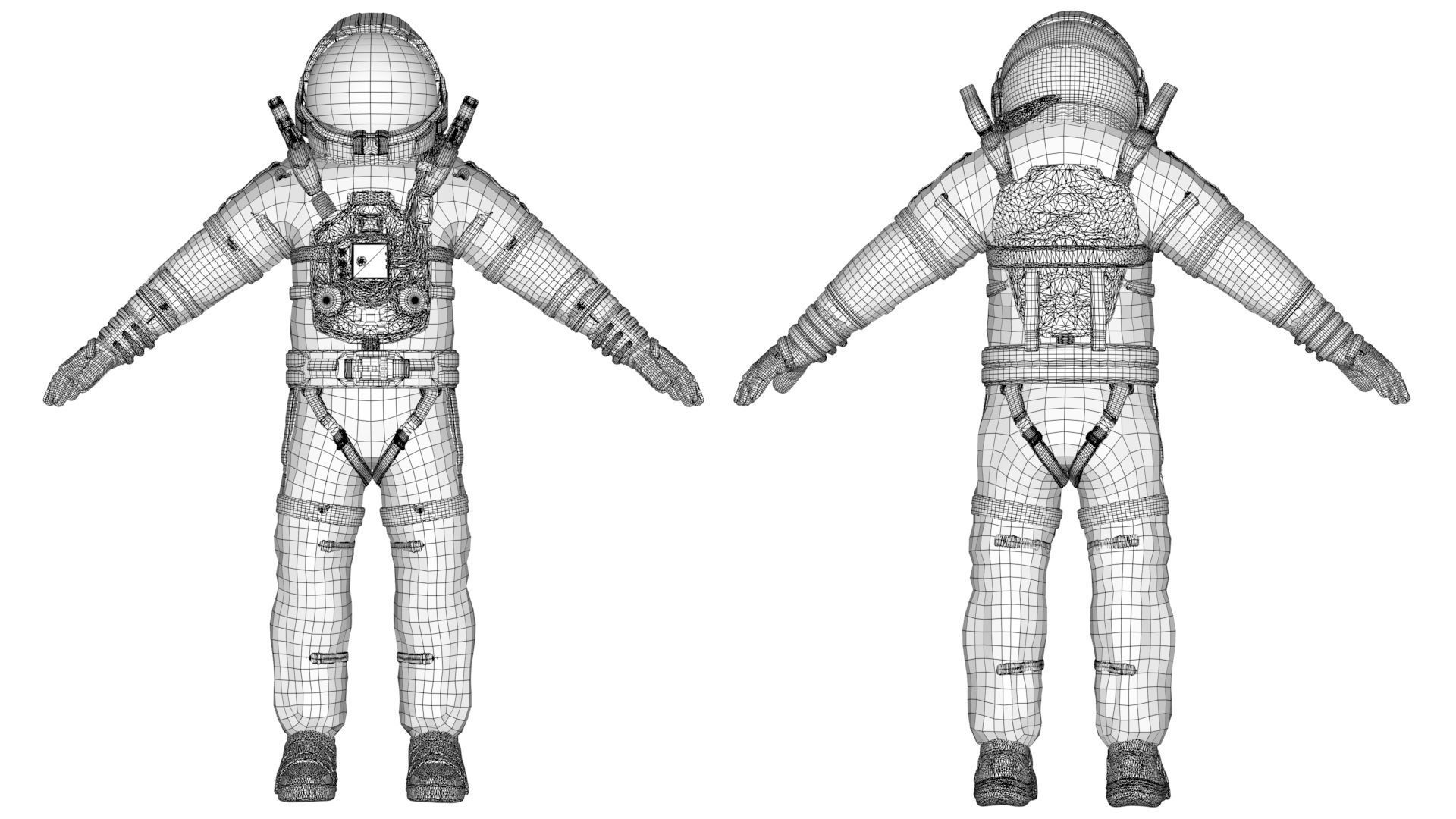 V2 ASTRONAUT SUIT Low-poly 3D model_9