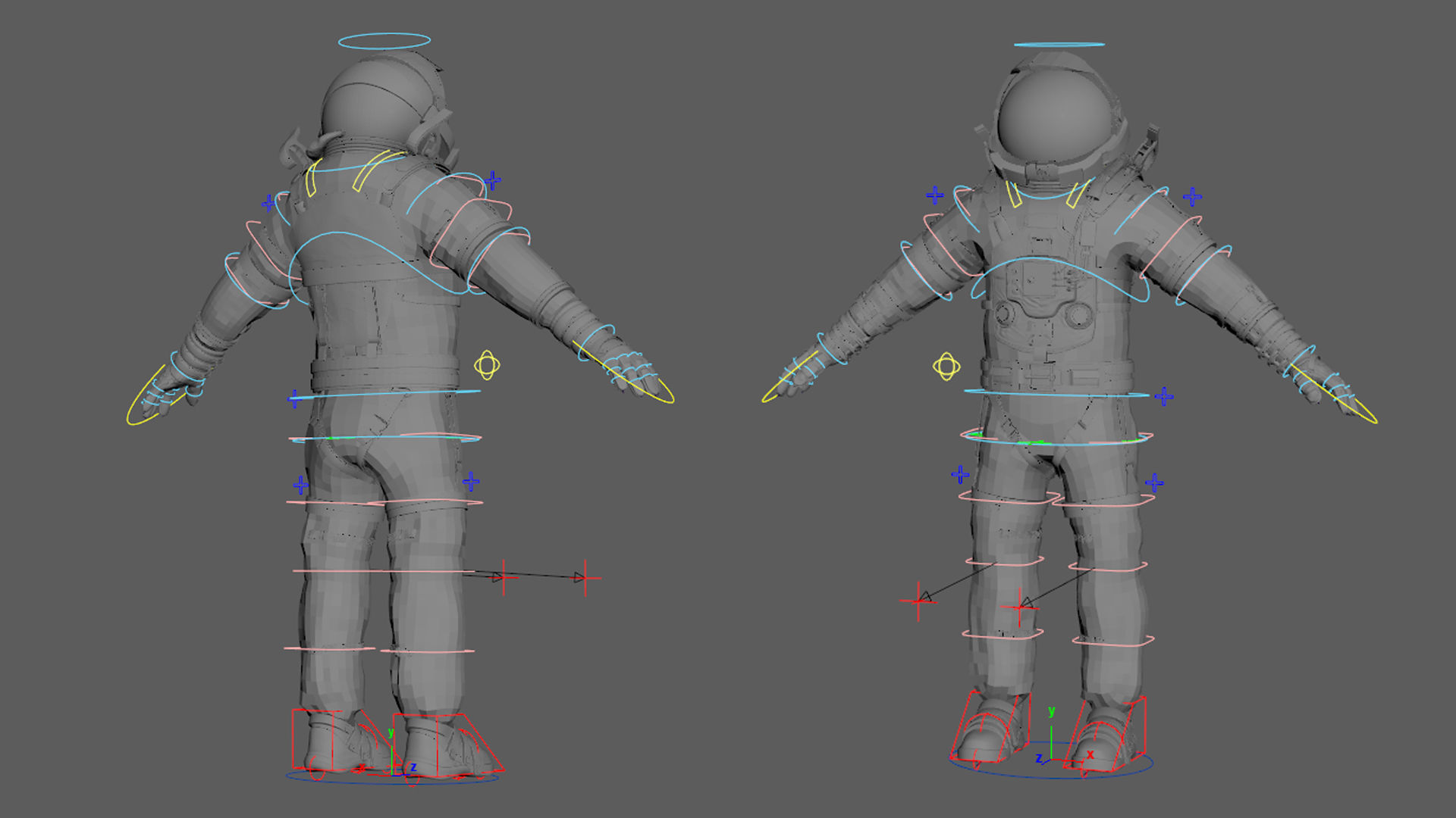 V2 ASTRONAUT SUIT Low-poly 3D model_7