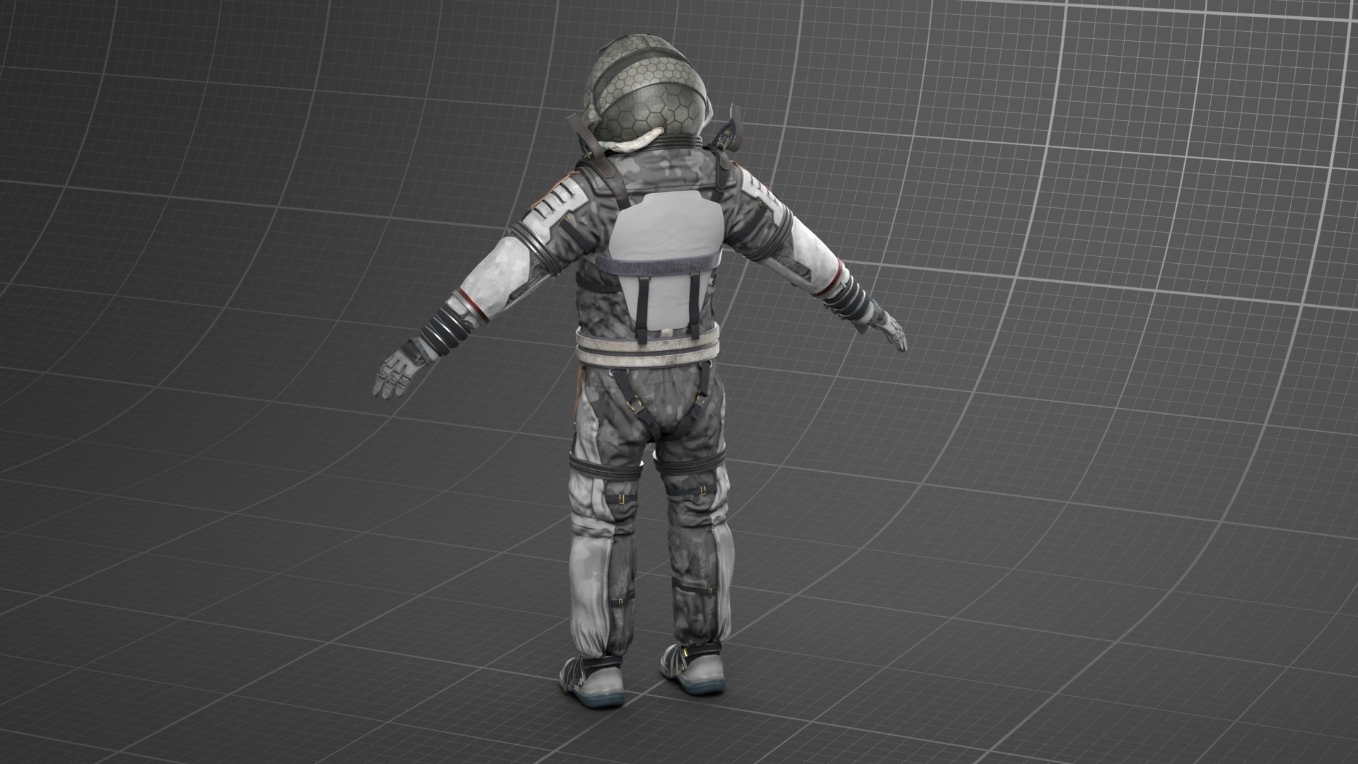V2 ASTRONAUT SUIT Low-poly 3D model_1