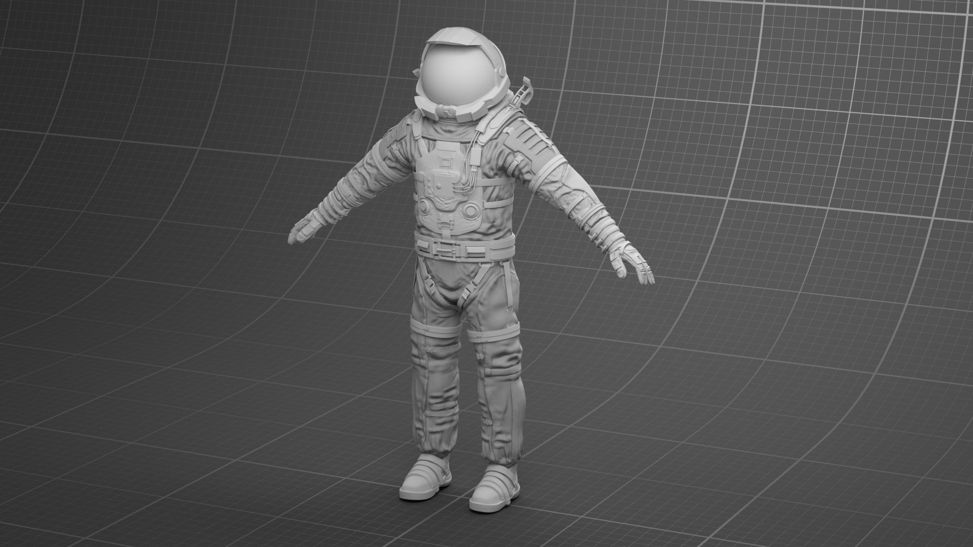 V2 ASTRONAUT SUIT Low-poly 3D model_6