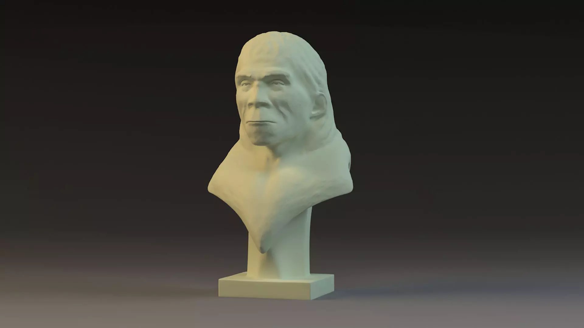 sculpure miniature statue prehistoric man fantasy human 3D model