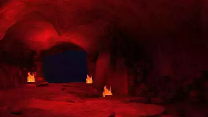 Skull Cave tunnel mine modular kit environment rock terrain 3D model