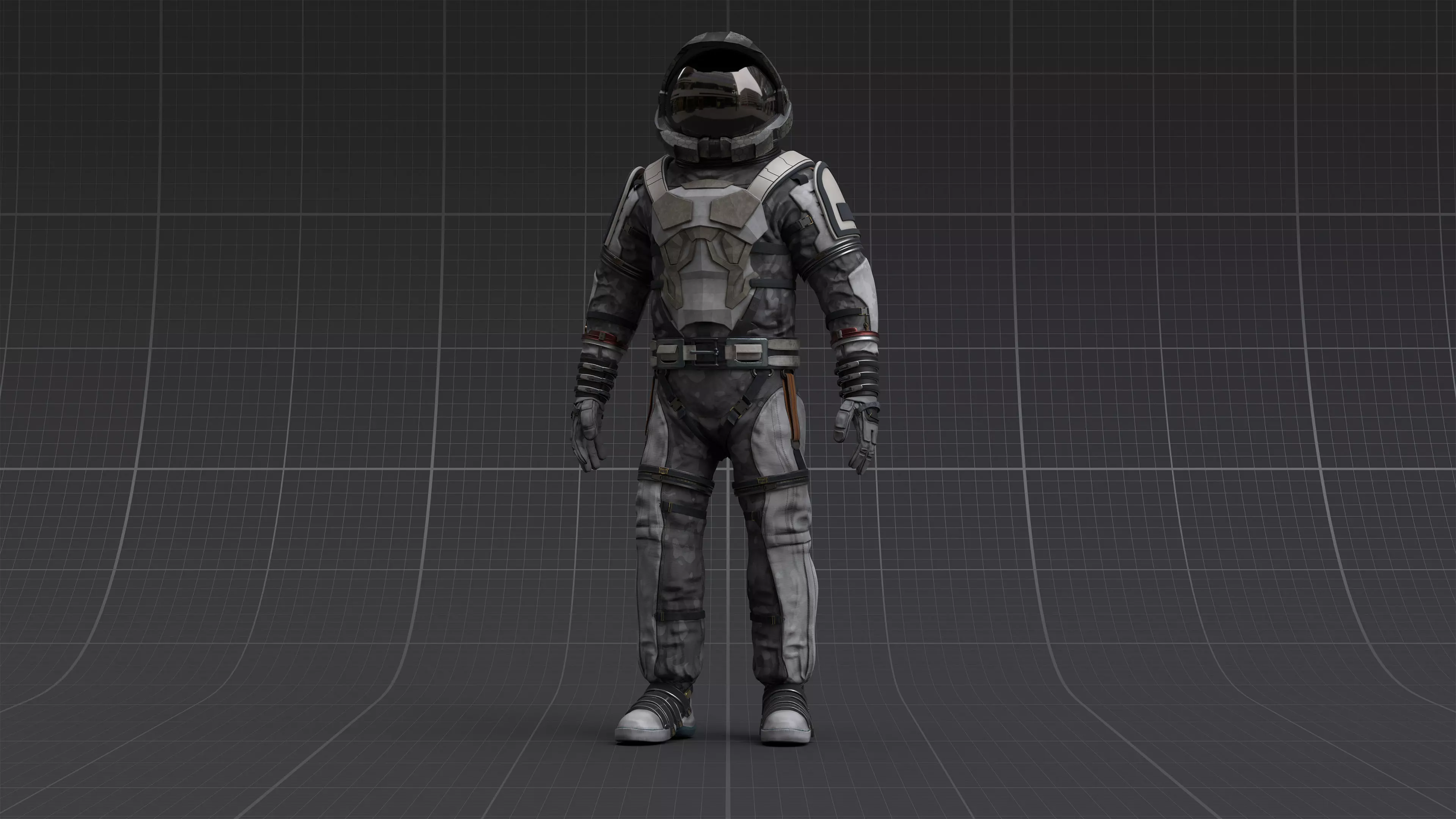 V2 ASTRONAUT SUIT Low-poly 3D model