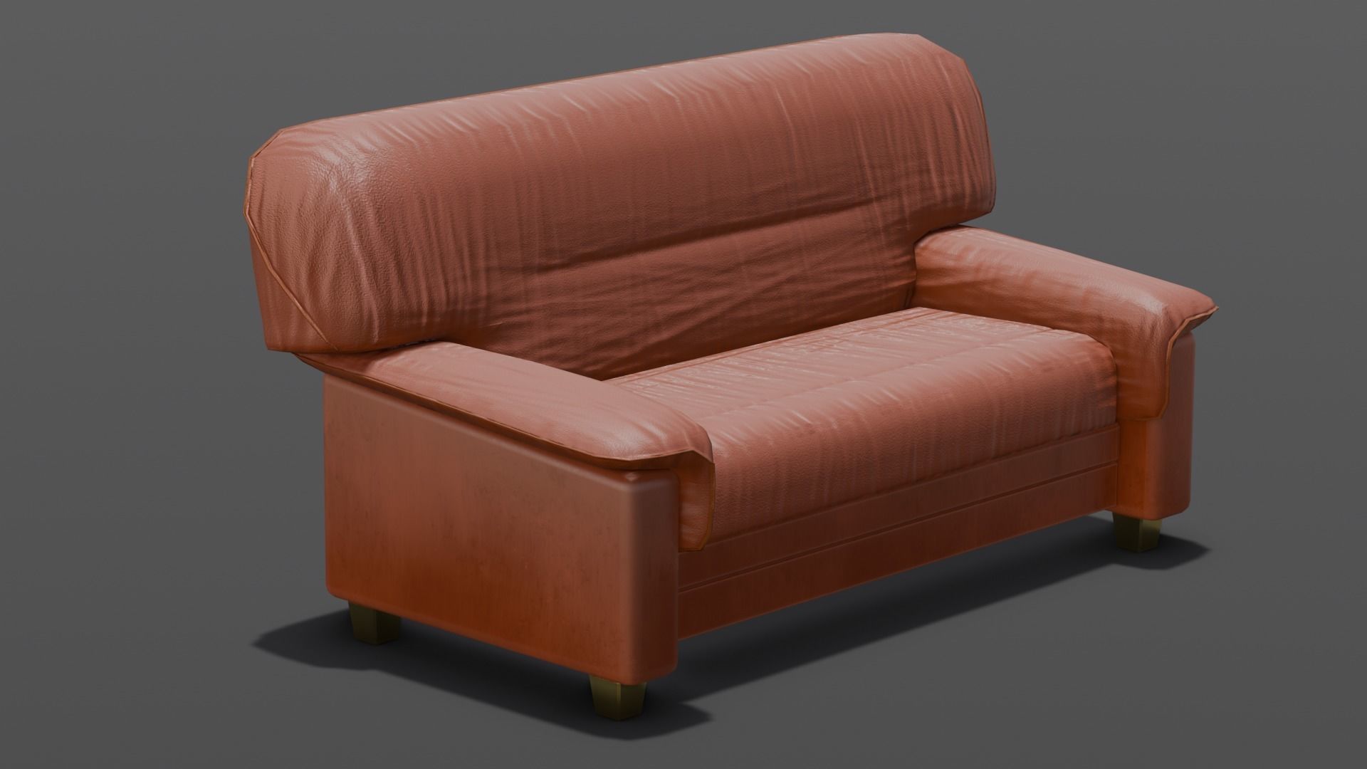 Leather Sofa 3D Model Low-poly 3D model_16