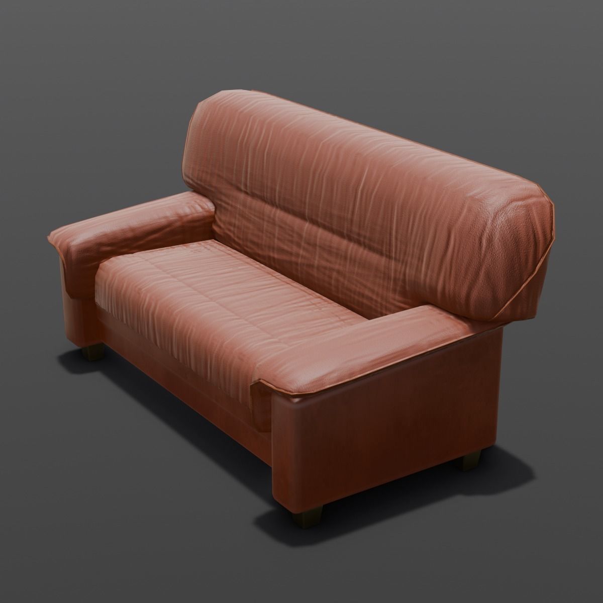 Leather Sofa 3D Model Low-poly 3D model_10