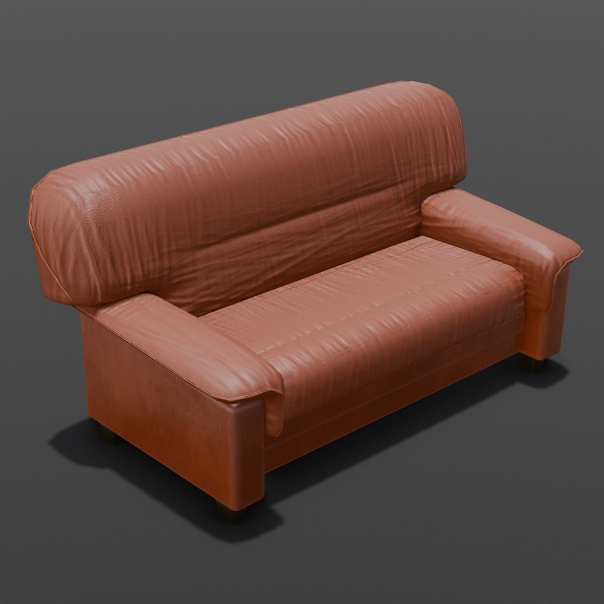 Leather Sofa 3D Model Low-poly 3D model_9