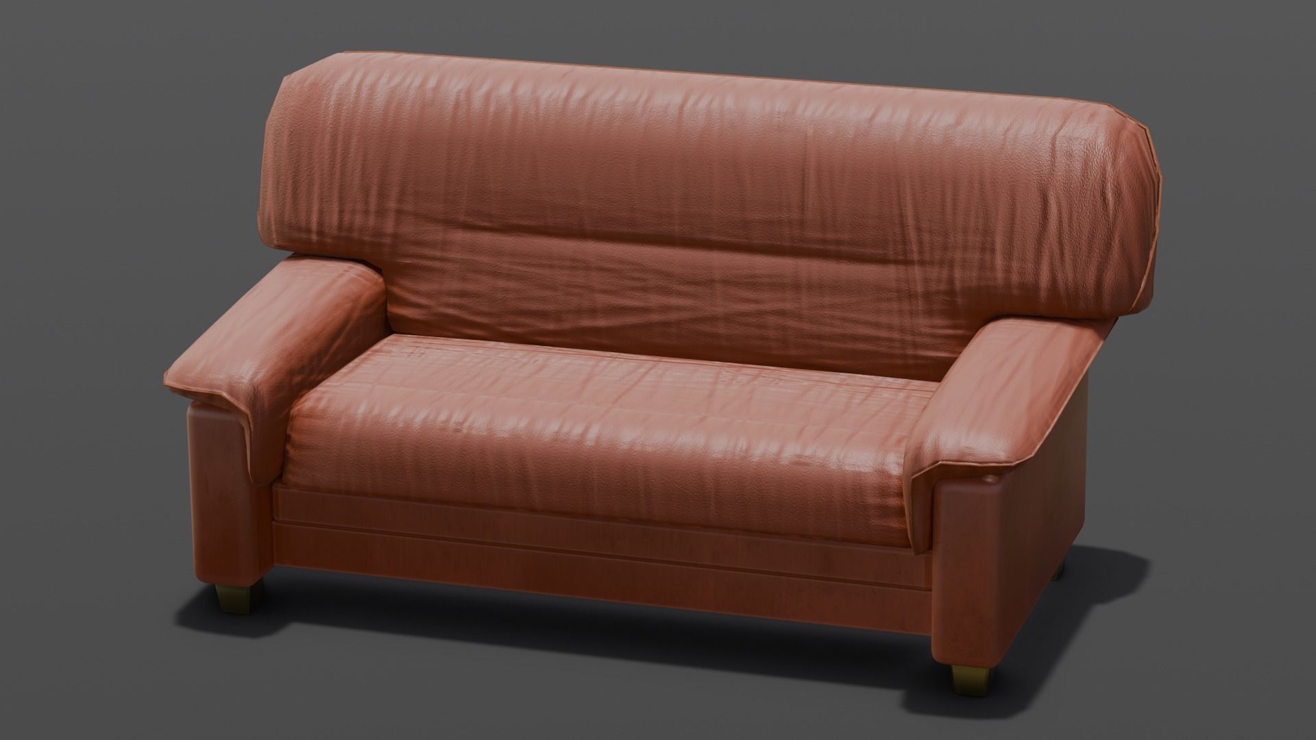 Leather Sofa 3D Model Low-poly 3D model_19