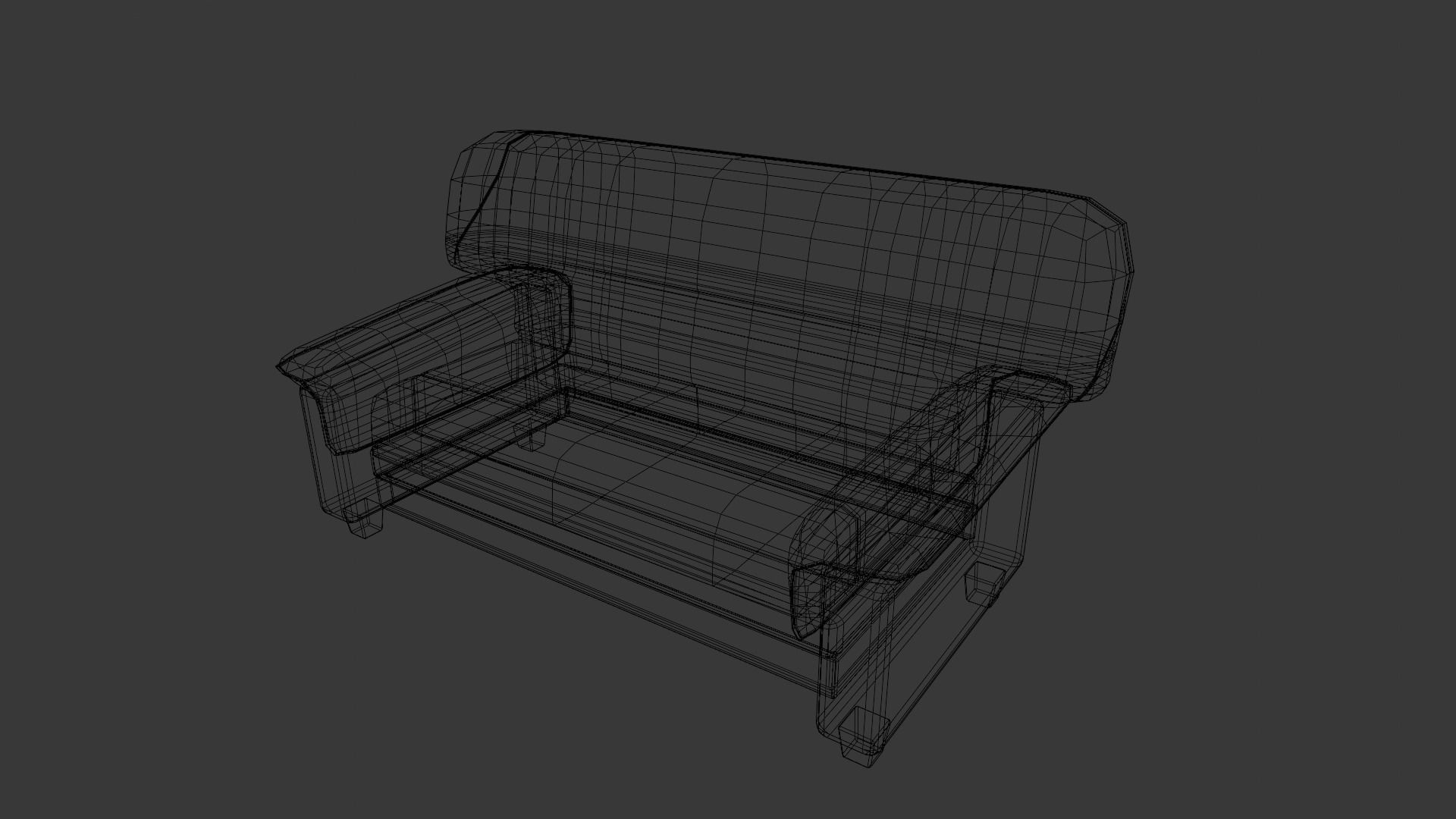Leather Sofa 3D Model Low-poly 3D model_11