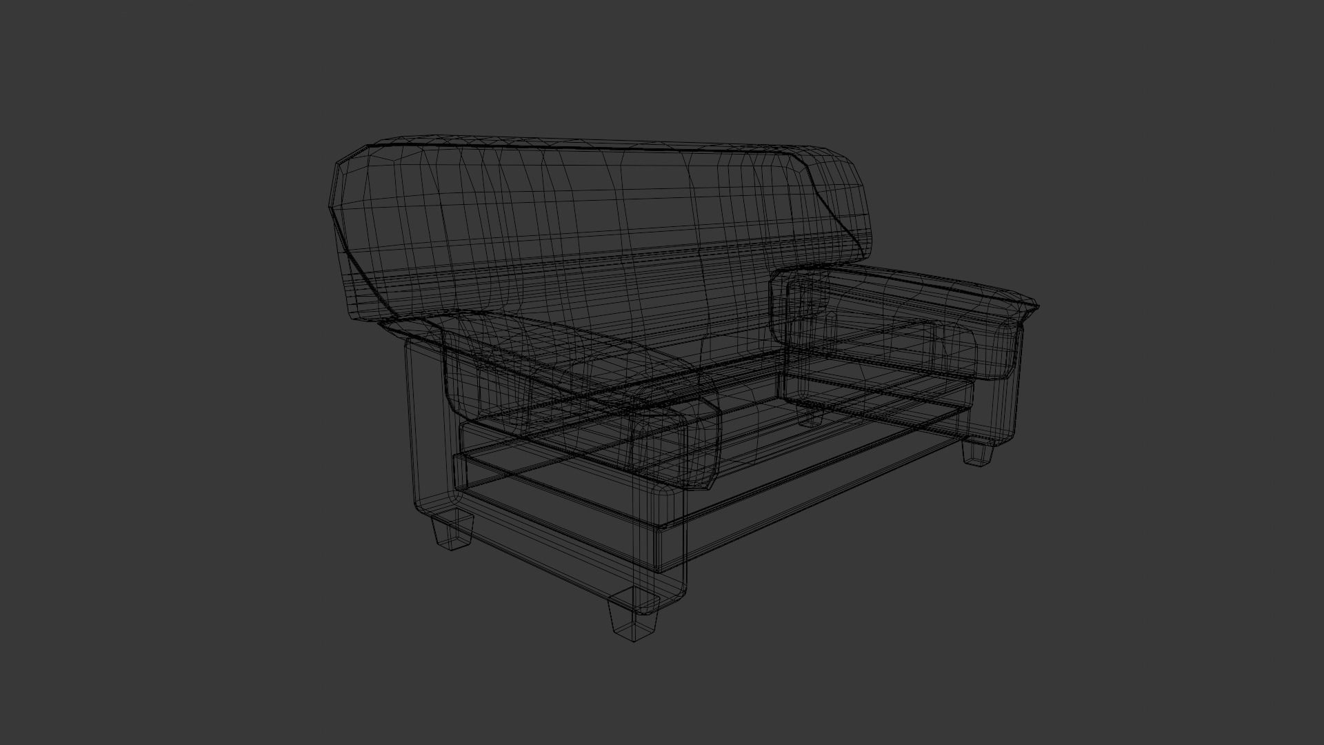 Leather Sofa 3D Model Low-poly 3D model_12
