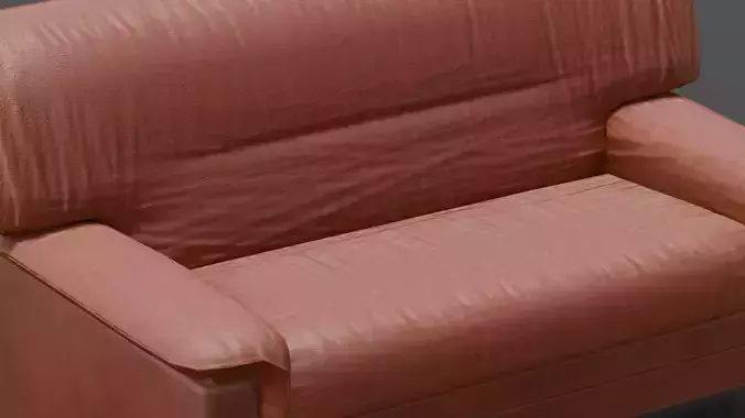 Leather Sofa 3D Model 
