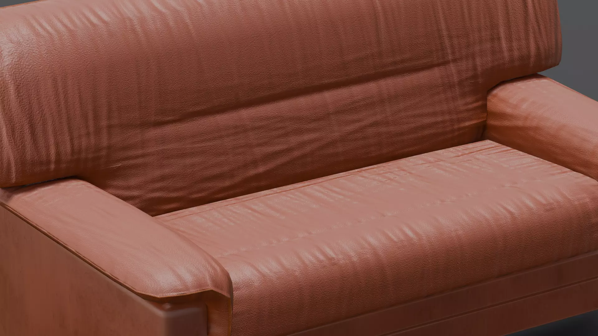 Leather Sofa 3D Model Low-poly 3D model_0