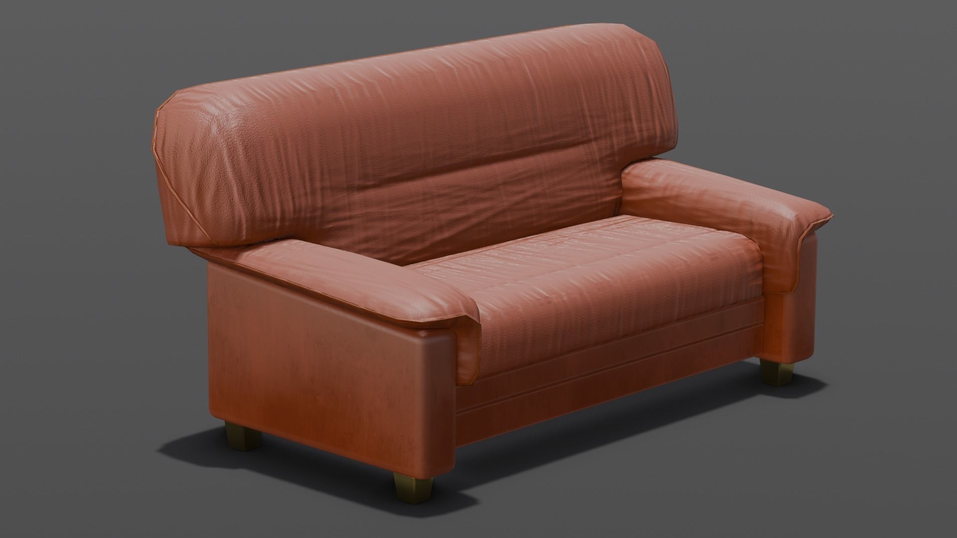 Leather Sofa 3D Model Low-poly 3D model_17