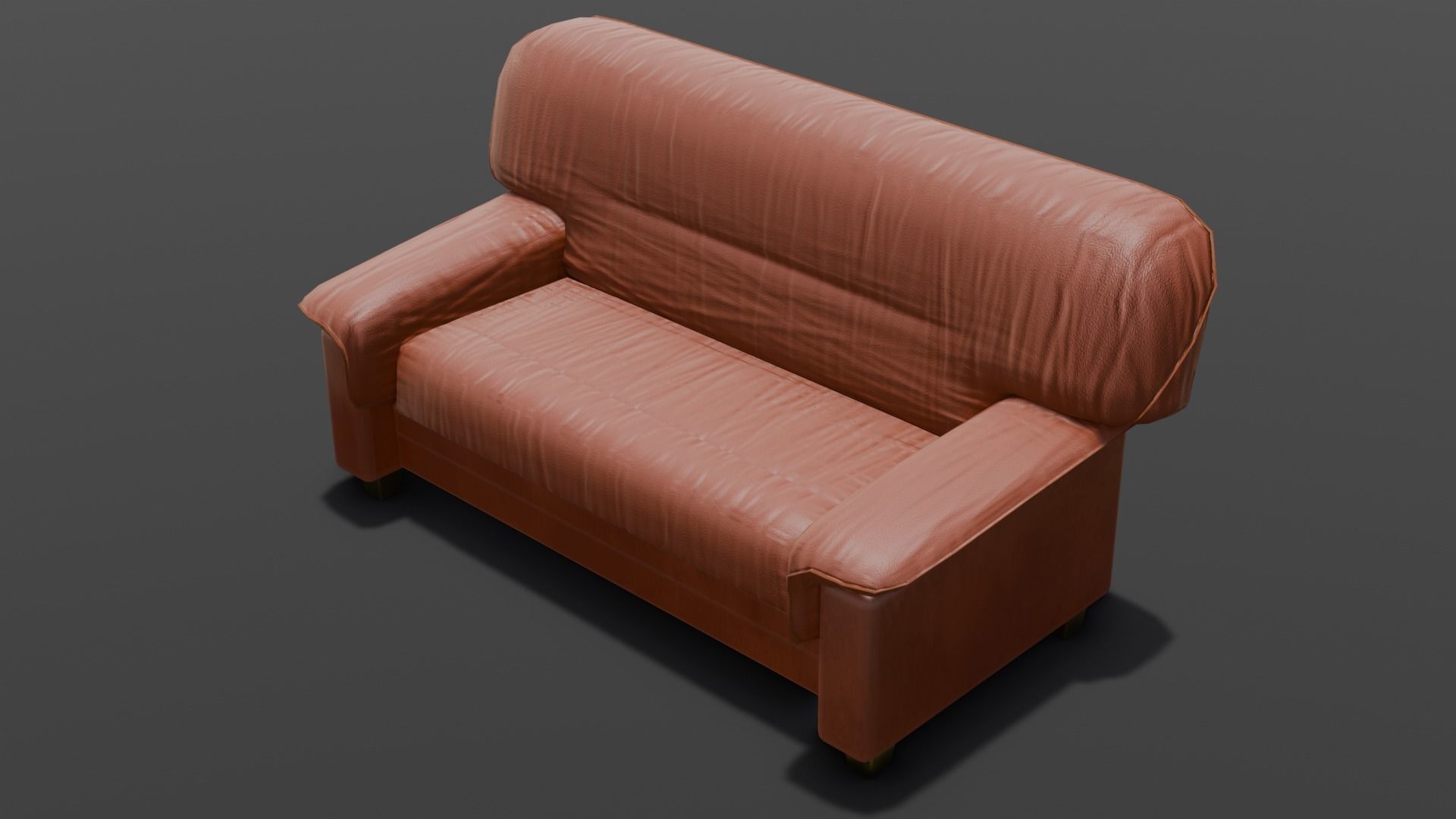 Leather Sofa 3D Model Low-poly 3D model_5