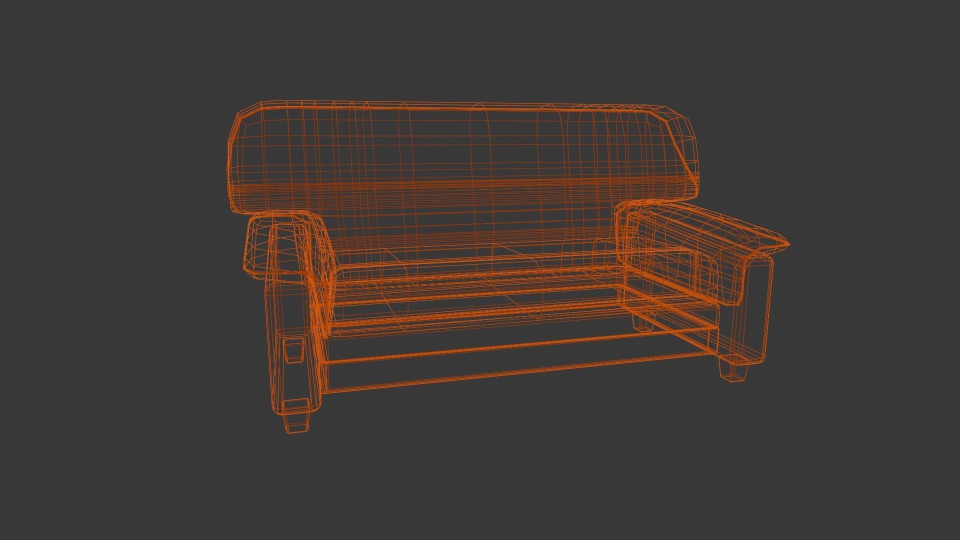 Leather Sofa 3D Model Low-poly 3D model_13