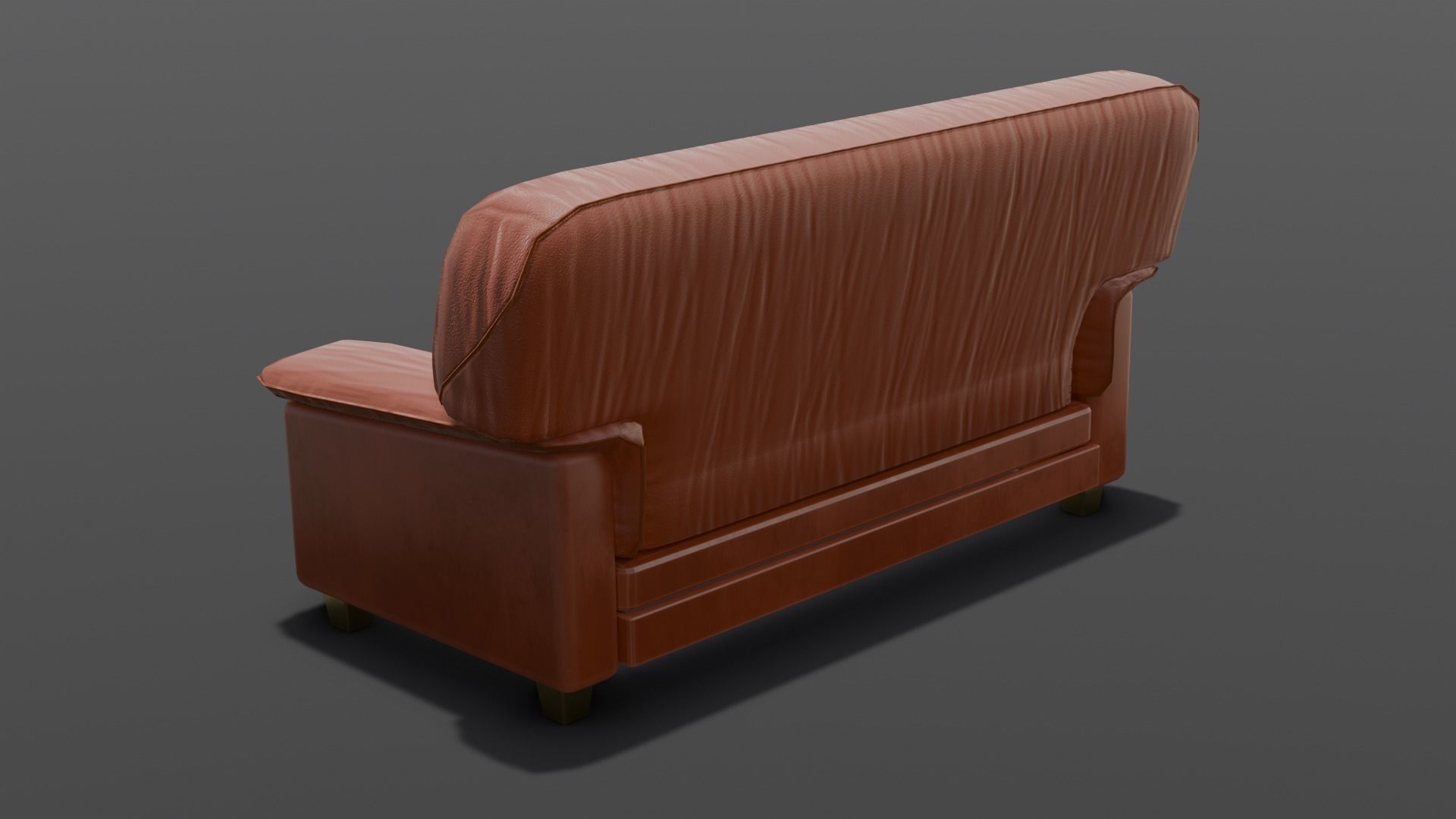 Leather Sofa 3D Model Low-poly 3D model_7