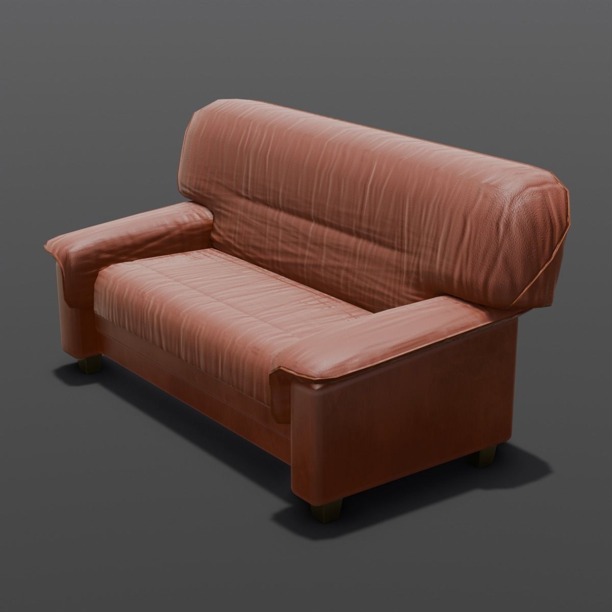 Leather Sofa 3D Model Low-poly 3D model_8
