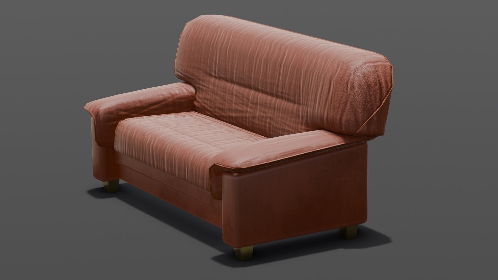 Leather Sofa 3D Model Low-poly 3D model_14