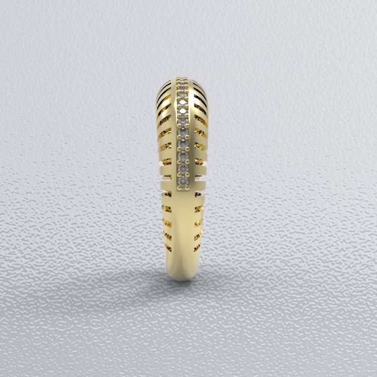 Zebra-diamond-ring 3D print model_2
