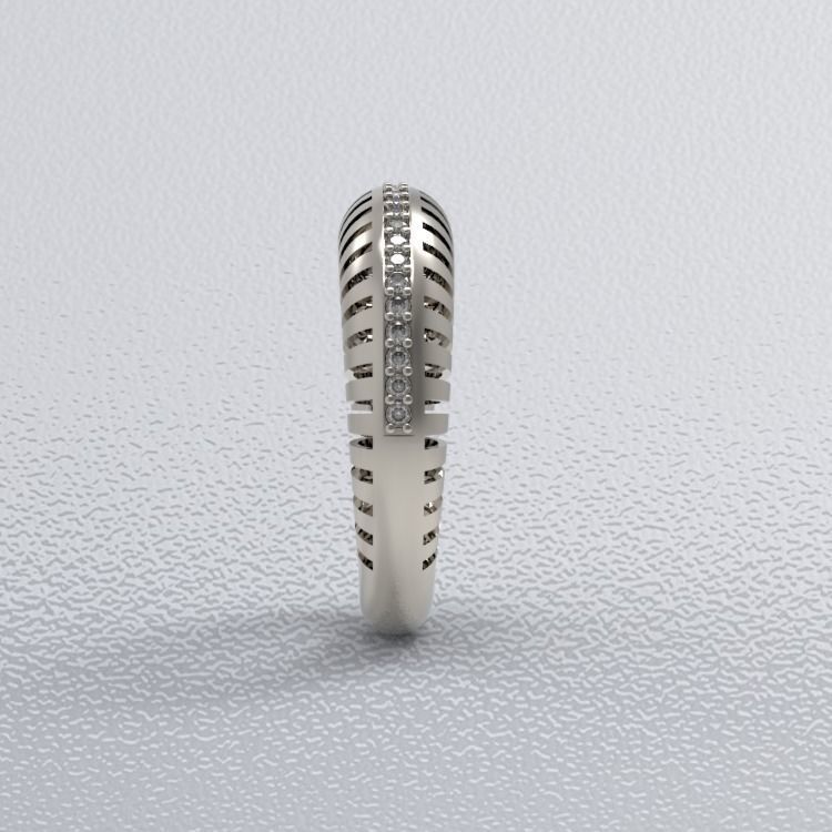 Zebra-diamond-ring 3D print model_3
