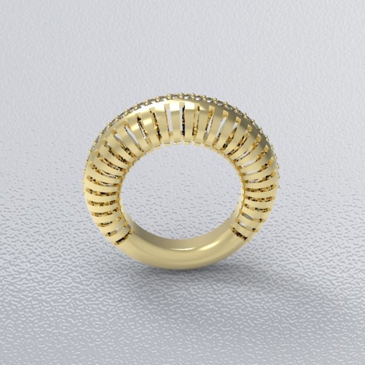 Zebra-diamond-ring 3D print model_7