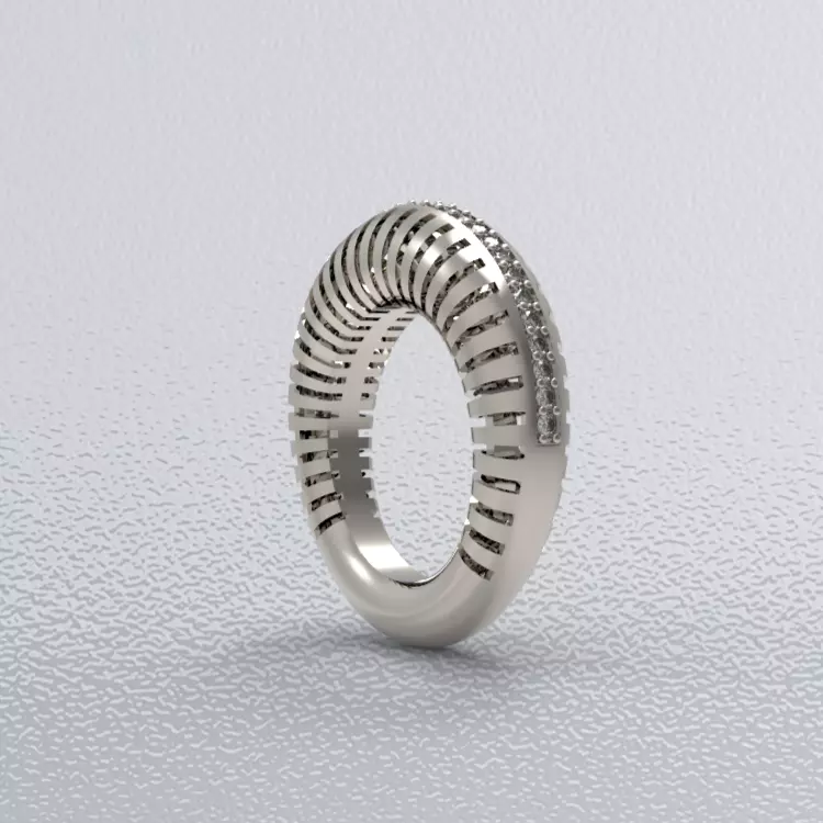 Zebra-diamond-ring 3D print model_0