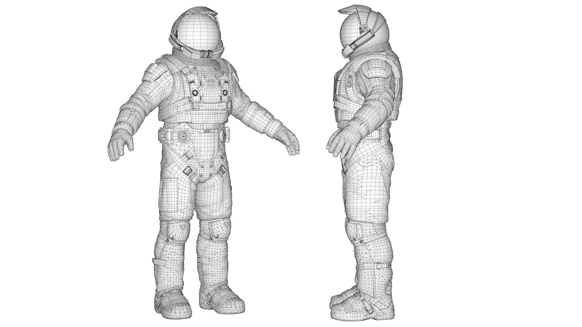 V2 ASTRONAUT SUIT Low-poly 3D model_9