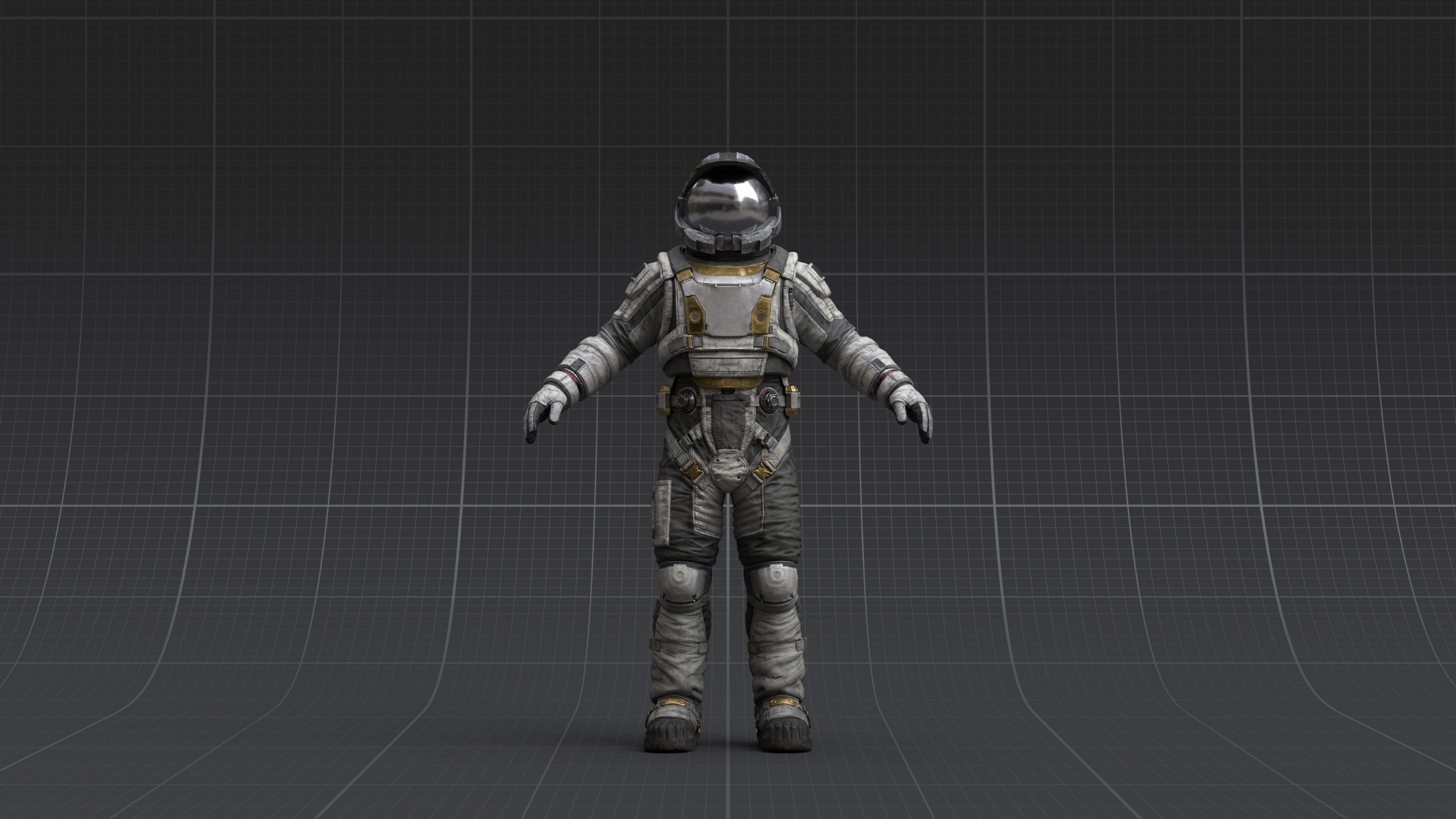 V2 ASTRONAUT SUIT Low-poly 3D model_2
