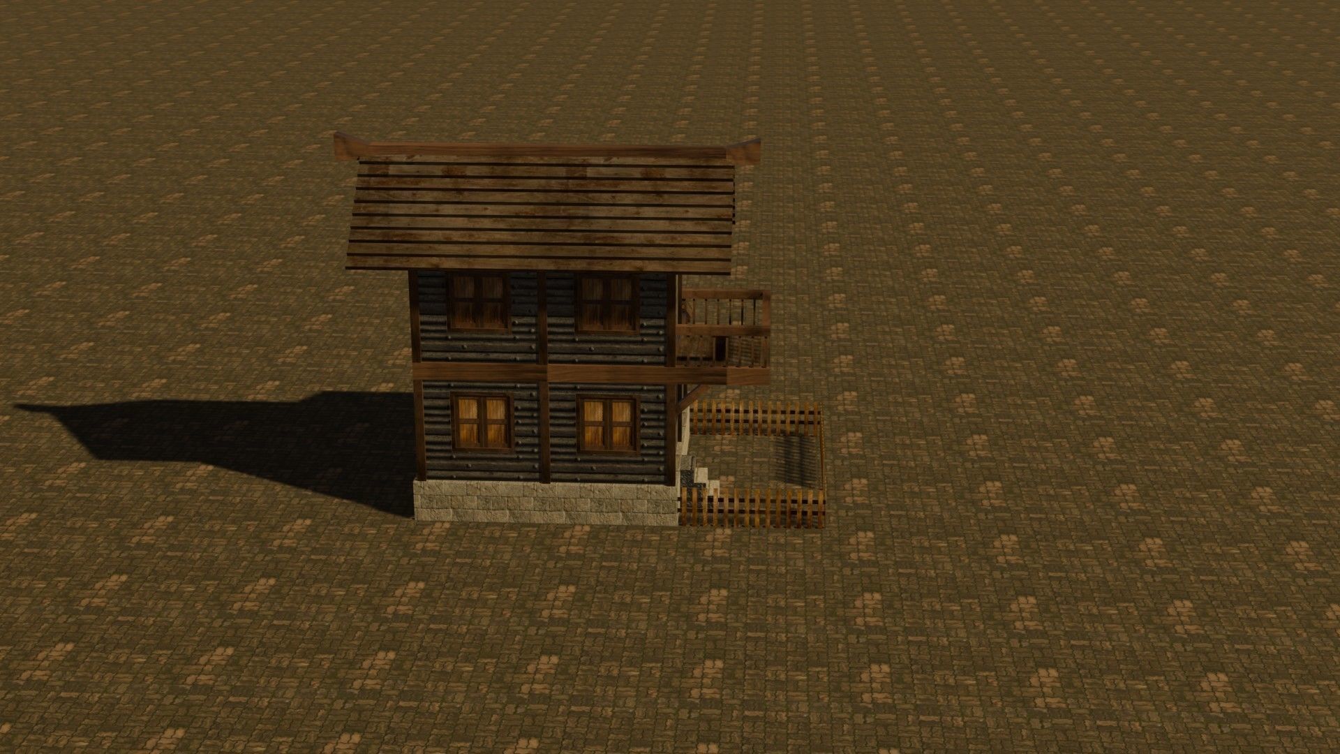 Medieval house nine 9 Low-poly 3D model_6