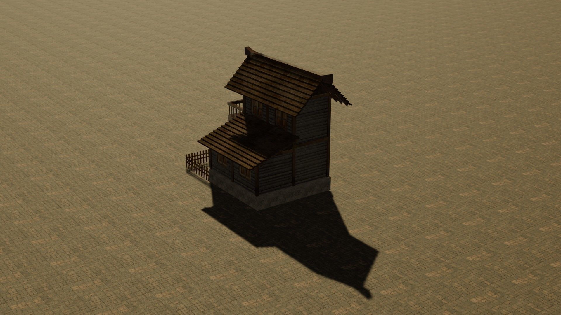 Medieval house nine 9 Low-poly 3D model_8