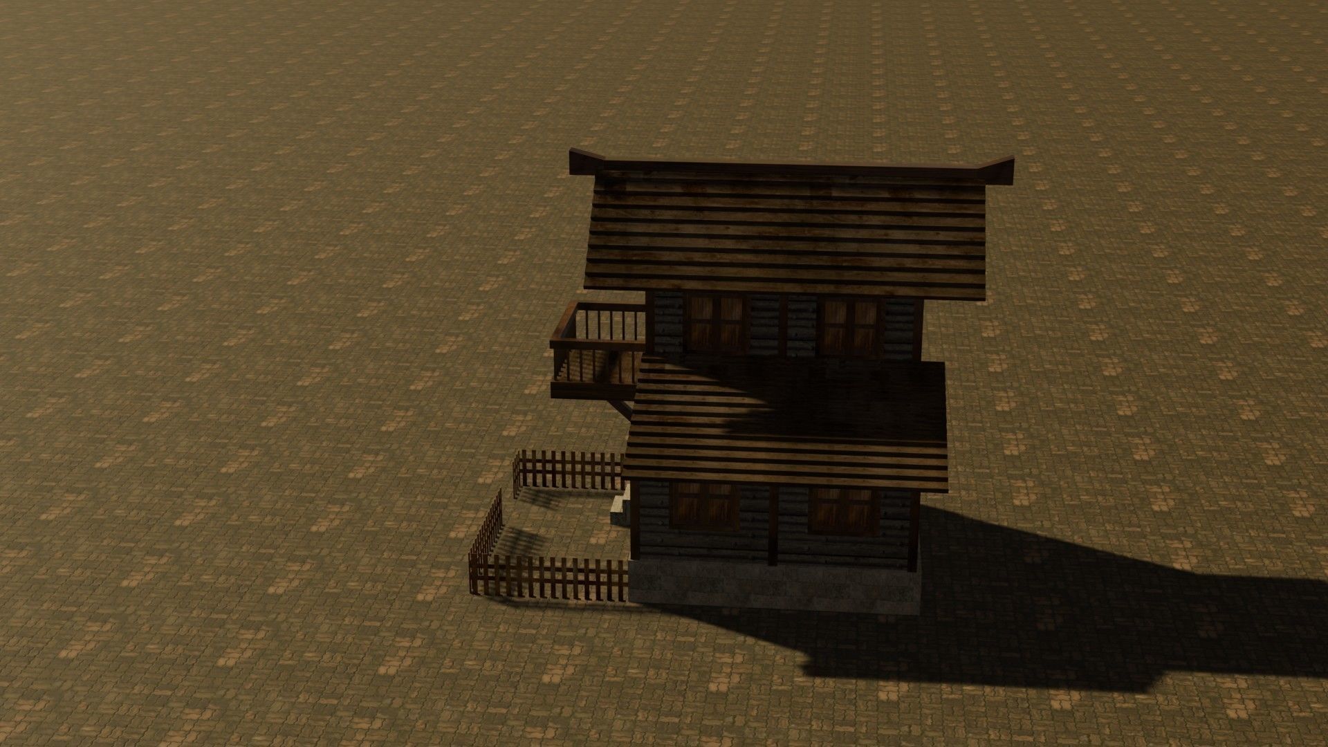 Medieval house nine 9 Low-poly 3D model_9