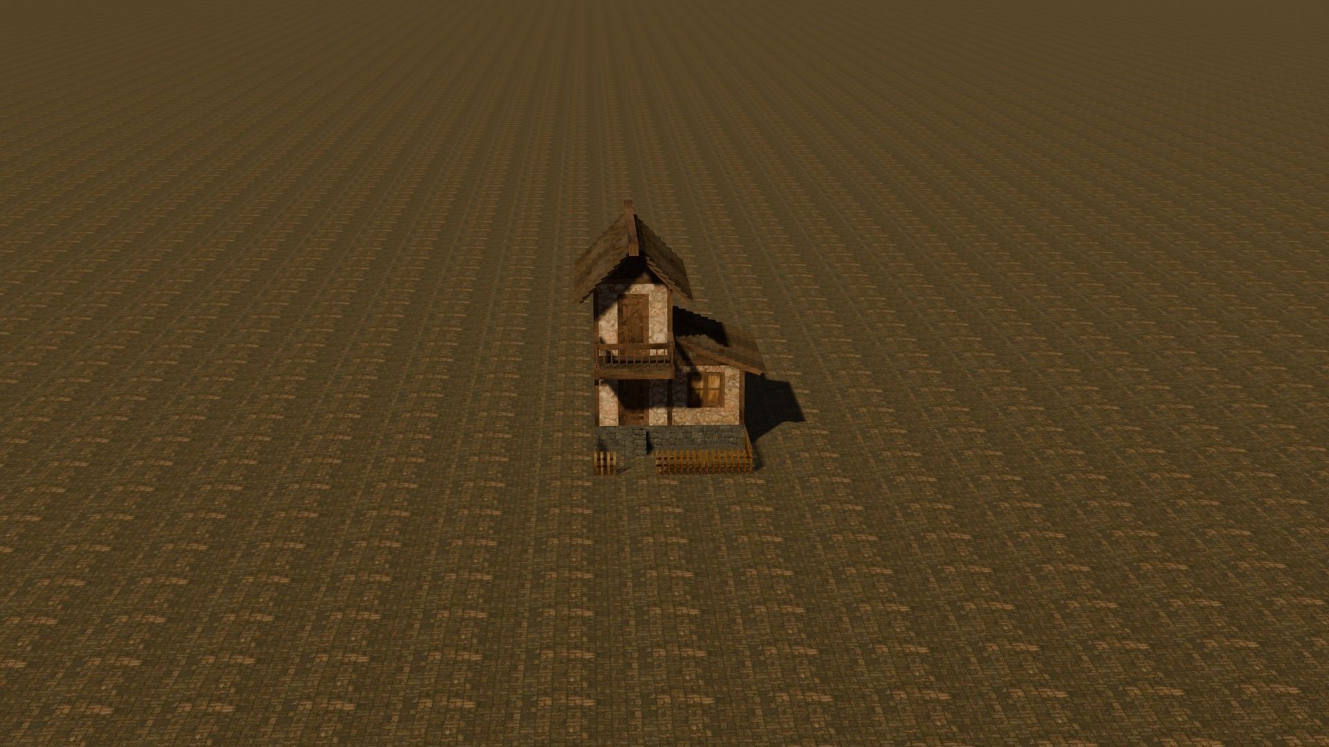 Medieval house nine 2 Low-poly 3D model_17