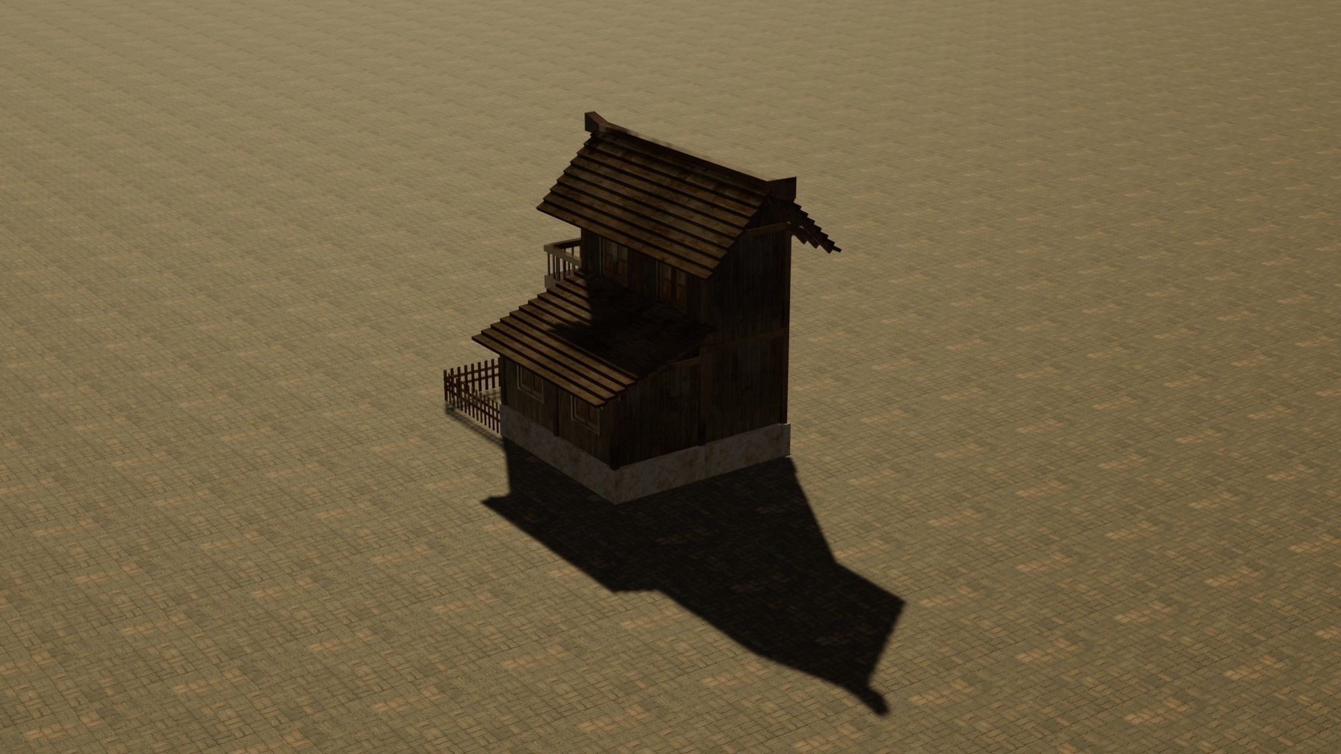 Medieval house nine 18 Low-poly 3D model_8