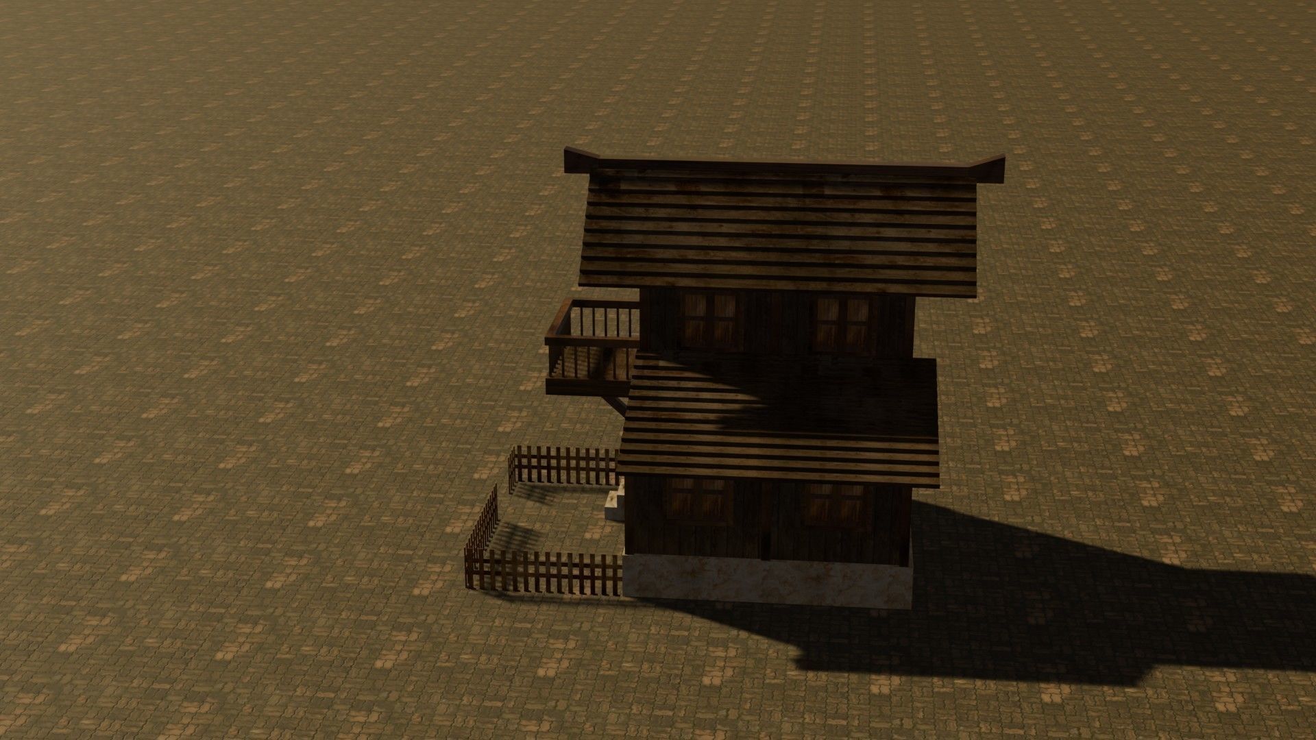 Medieval house nine 18 Low-poly 3D model_9