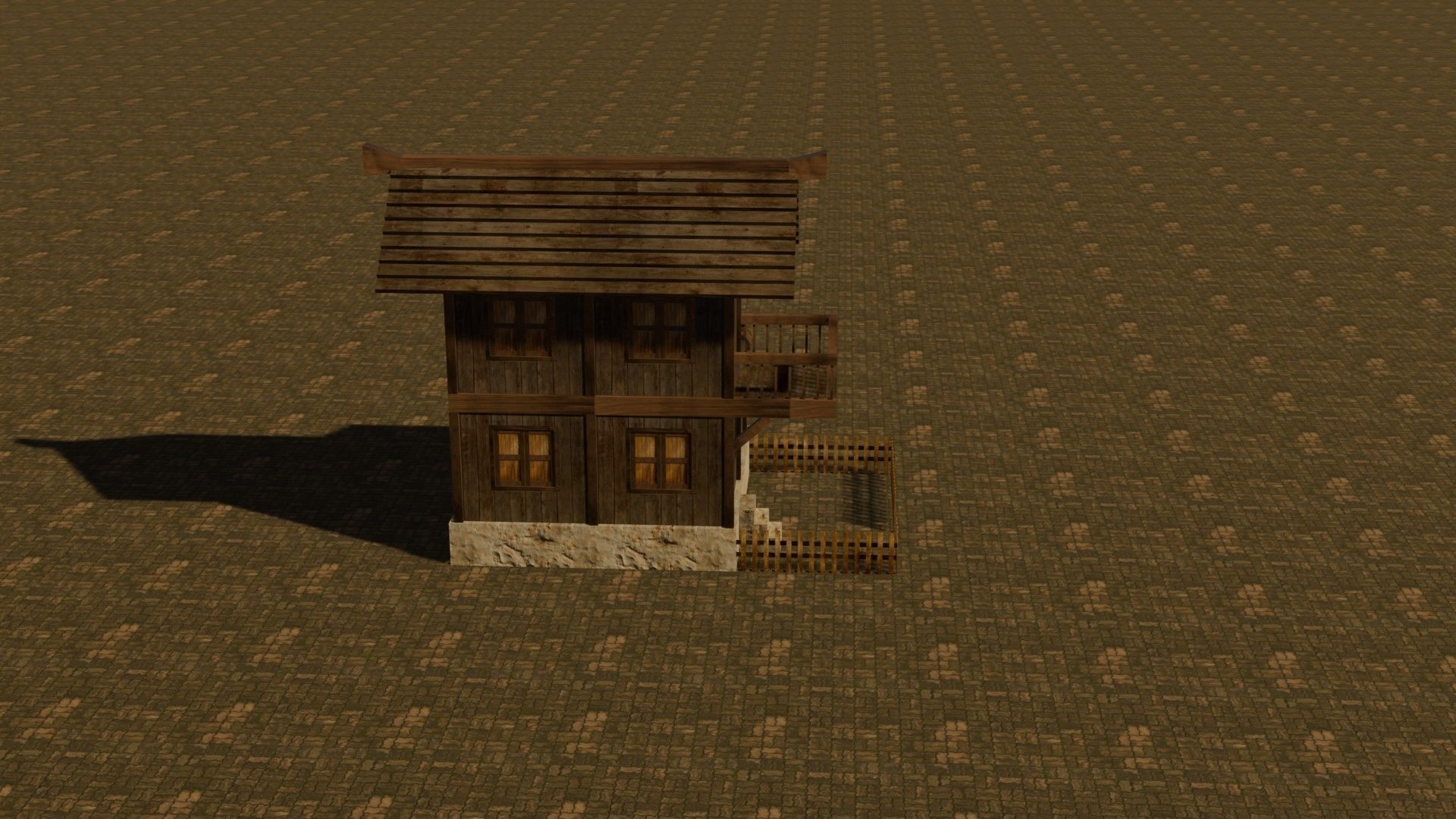 Medieval house nine 18 Low-poly 3D model_6