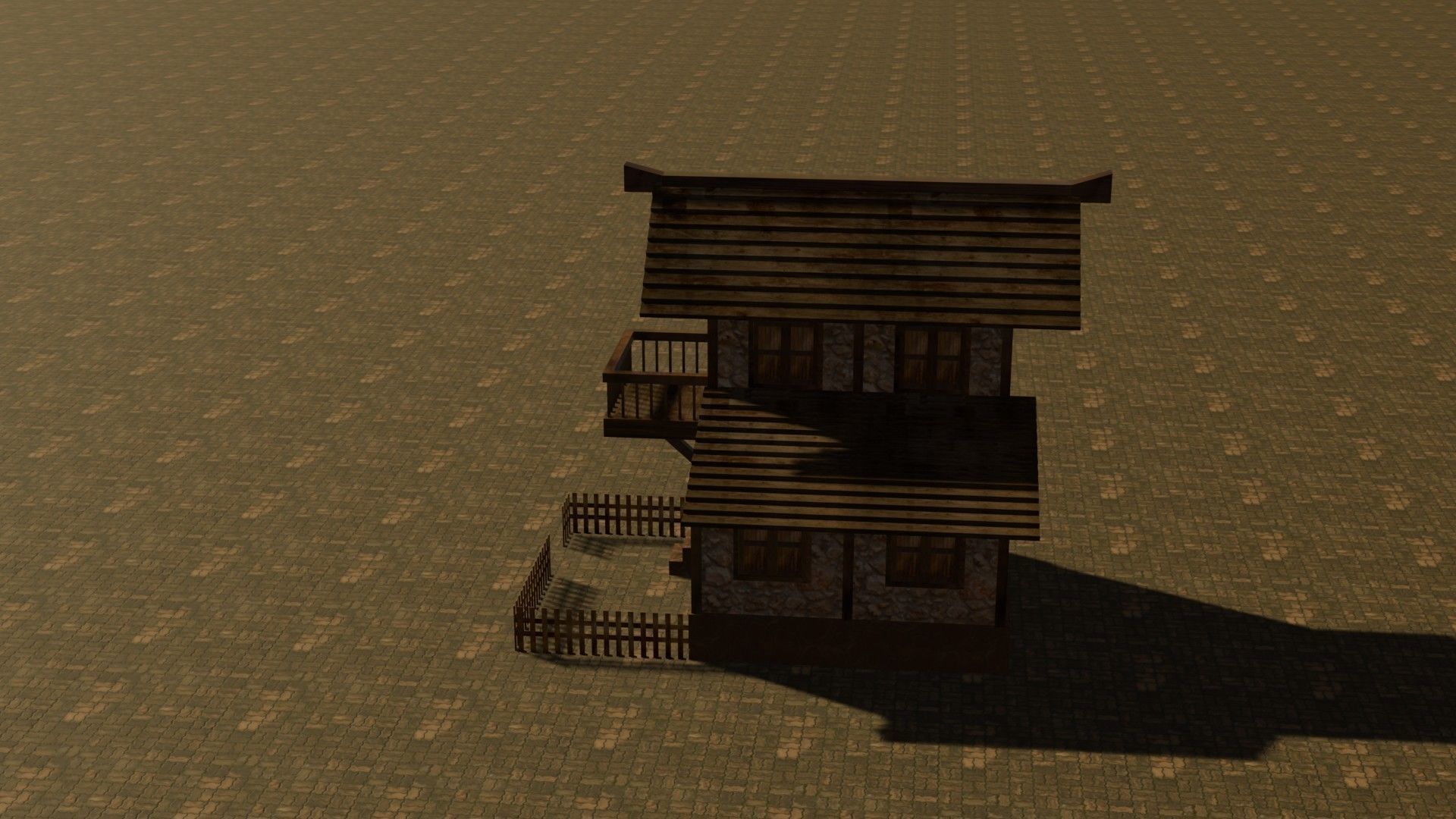 Medieval house nine 12 Low-poly 3D model_9