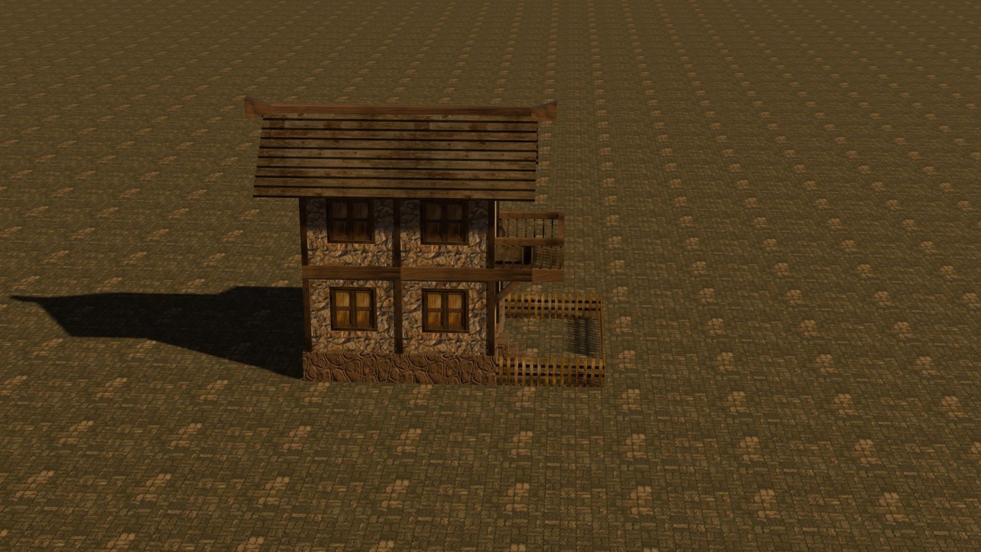 Medieval house nine 12 Low-poly 3D model_6