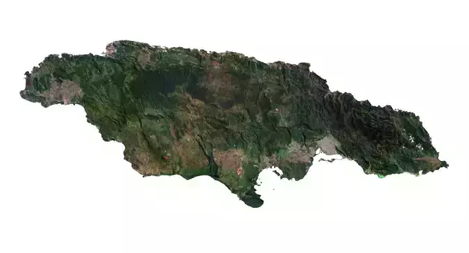 Jamaica Terrain 3D Map