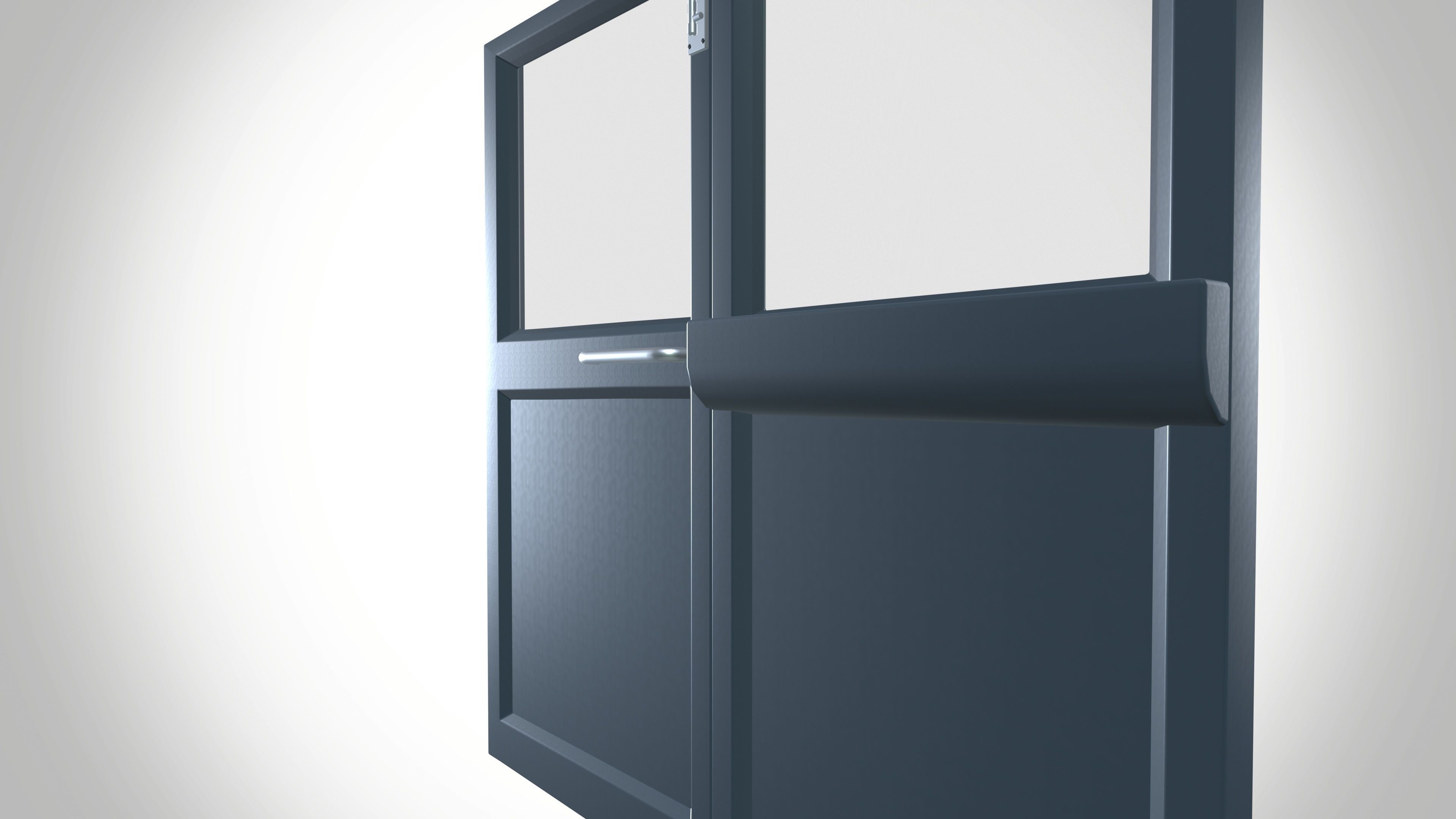 Iron Door Low-poly 3D model_6