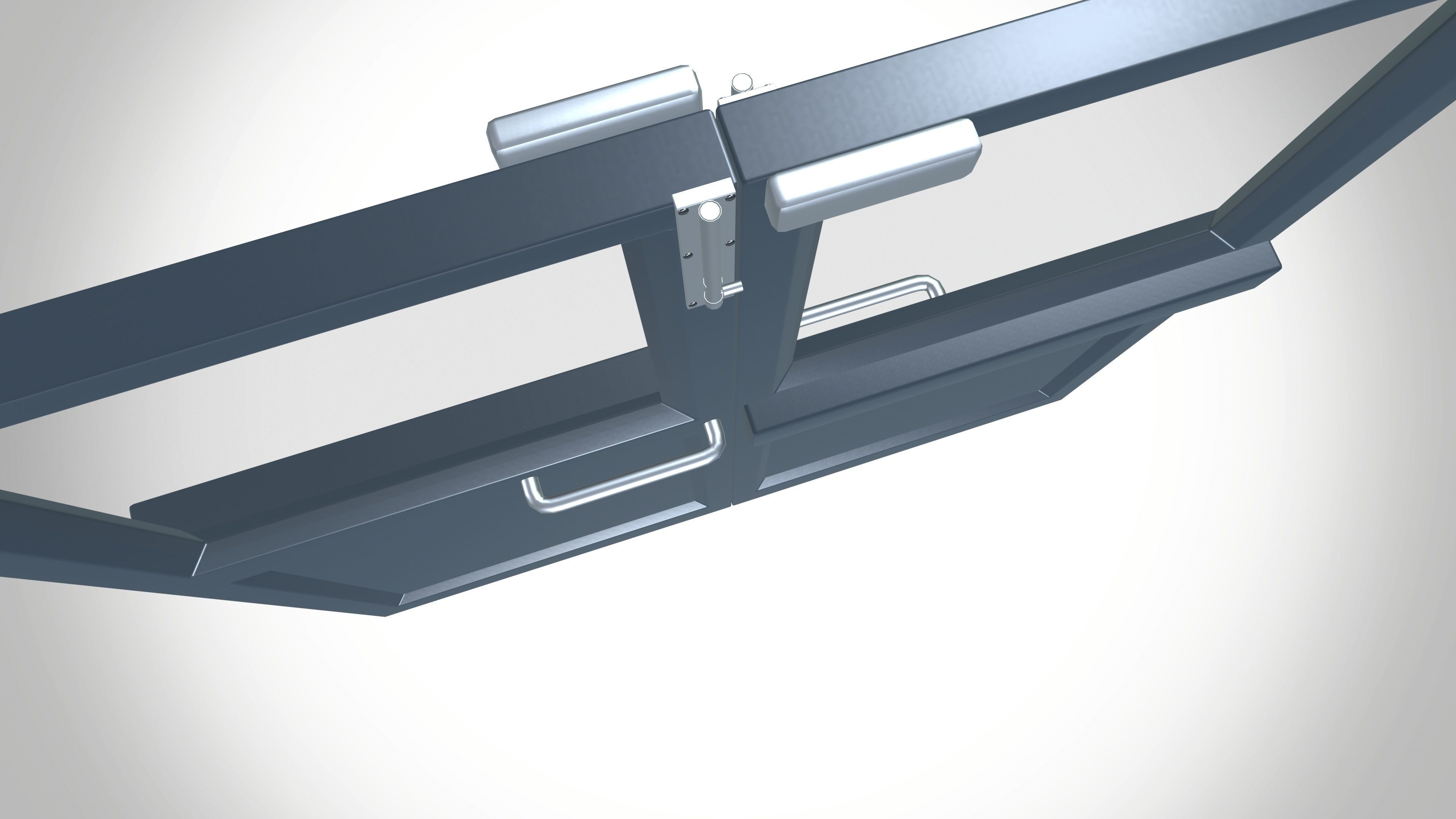 Iron Door Low-poly 3D model_5