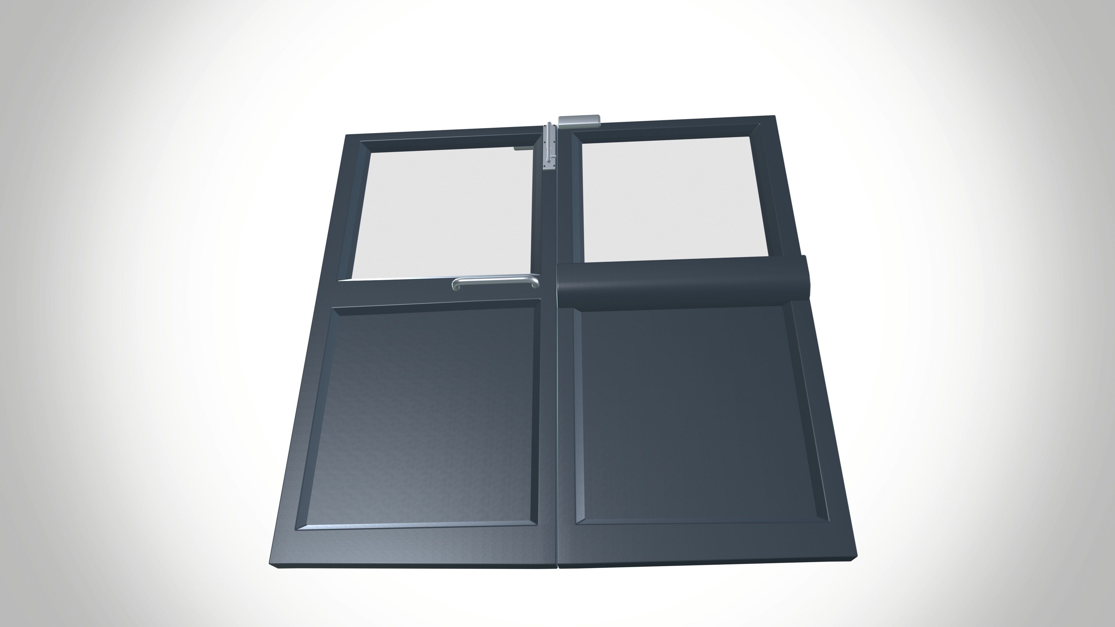 Iron Door Low-poly 3D model_3