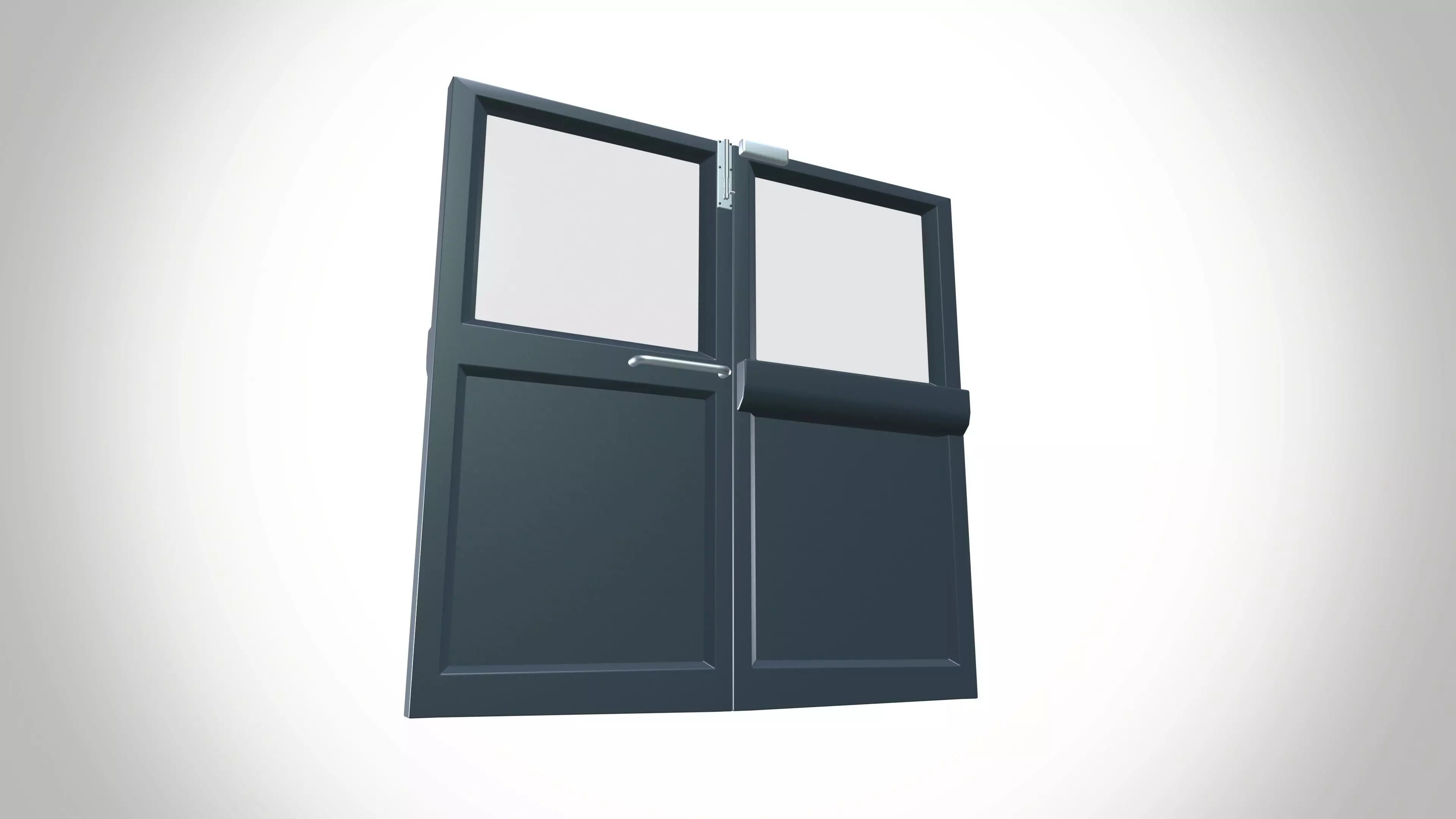 Iron Door Low-poly 3D model_0