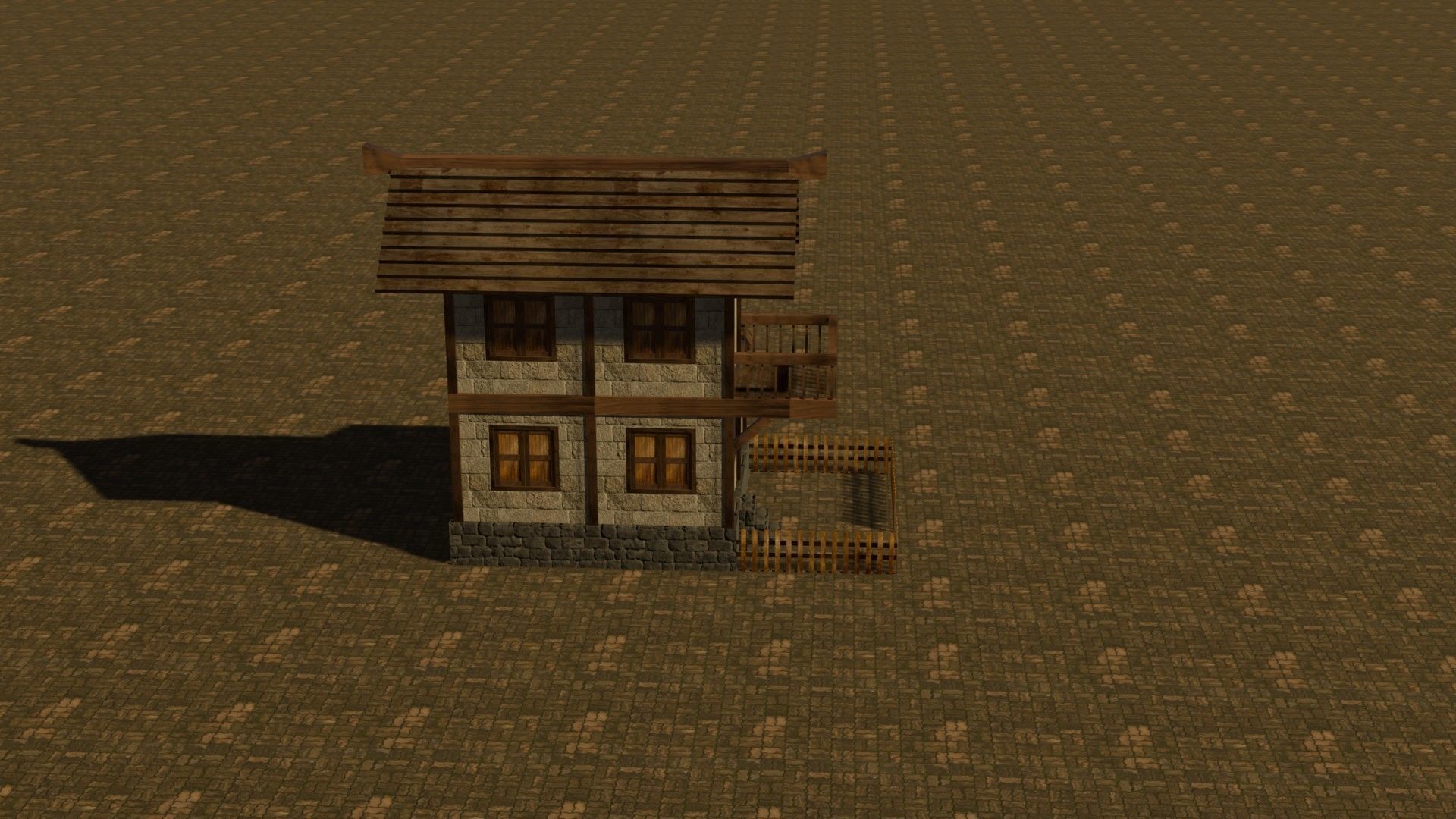 Medieval house nine 1 Low-poly 3D model_6