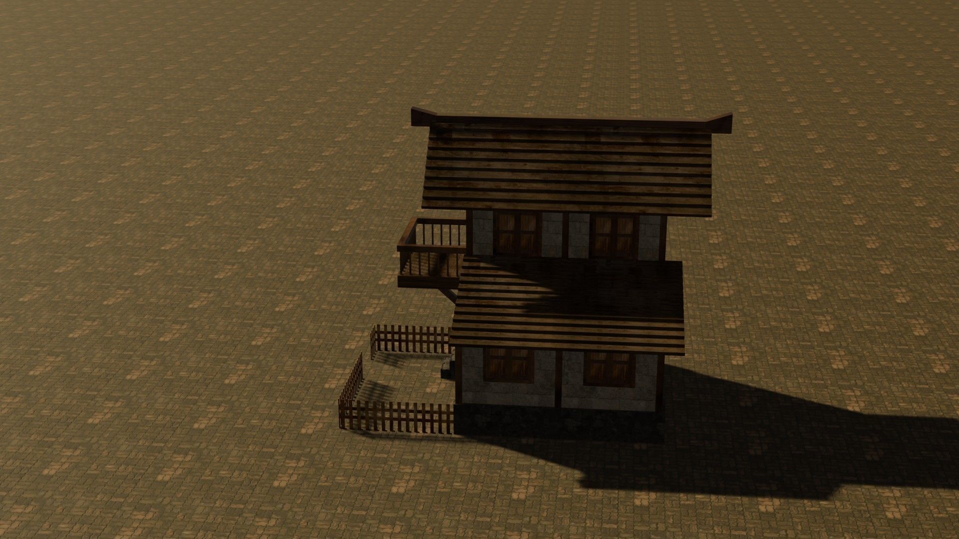 Medieval house nine 1 Low-poly 3D model_9