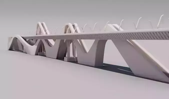 Sheikh Zayed Bridge in ABU DHABI  printable model 3D print model